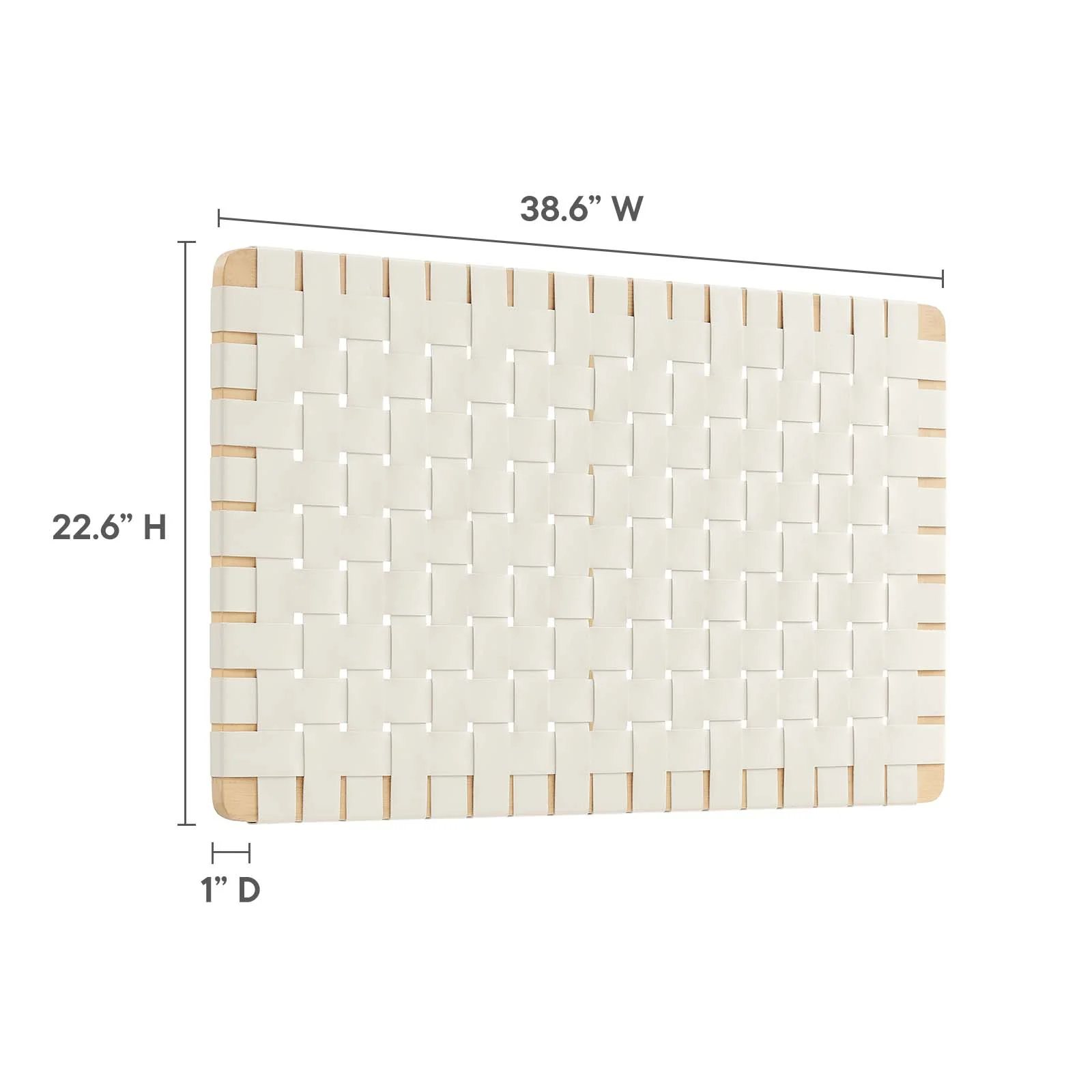Sparta Weave Wall-Mount Twin Vegan Leather Headboard By Modway - MOD-7120 - Image 7