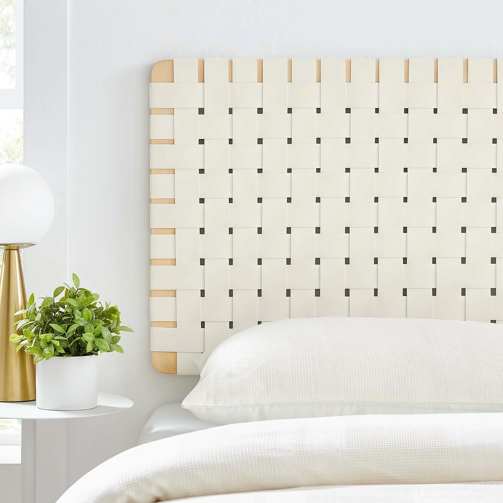Sparta Weave Wall-Mount Twin Vegan Leather Headboard By Modway - MOD-7120 - Image 8
