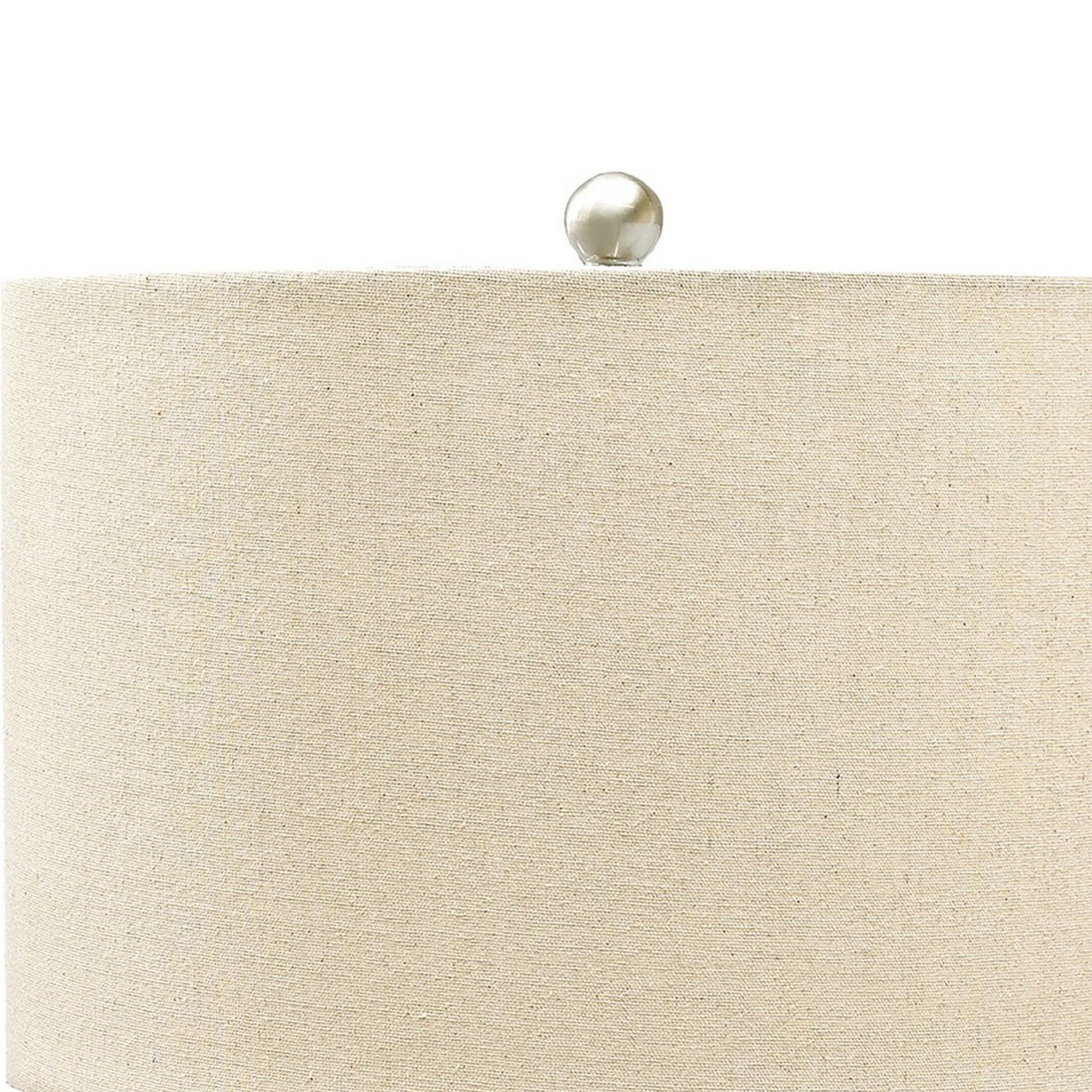 Speckled Ceramic Base Table Lamp With Drum Shade Beige By Benzara - Image 5