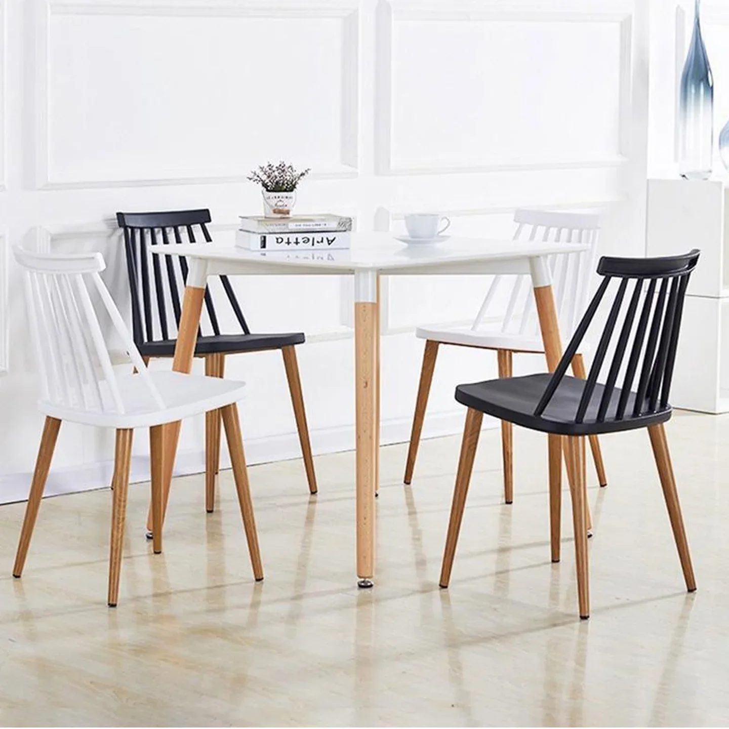 Spindle Dining Chair, White By World Modern Design - Image 6