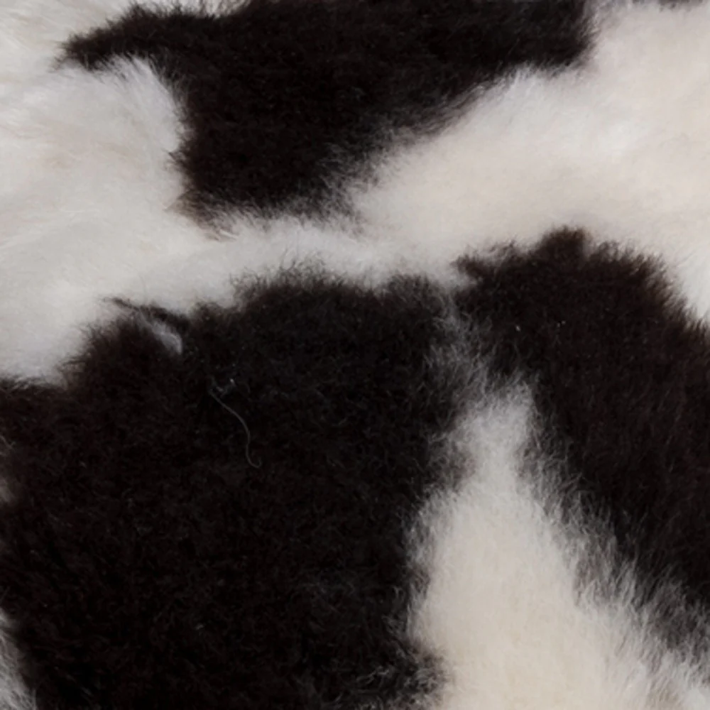 Spotted Short-Hair Sheepskin Cube Pouf By Homeroots - Image 5