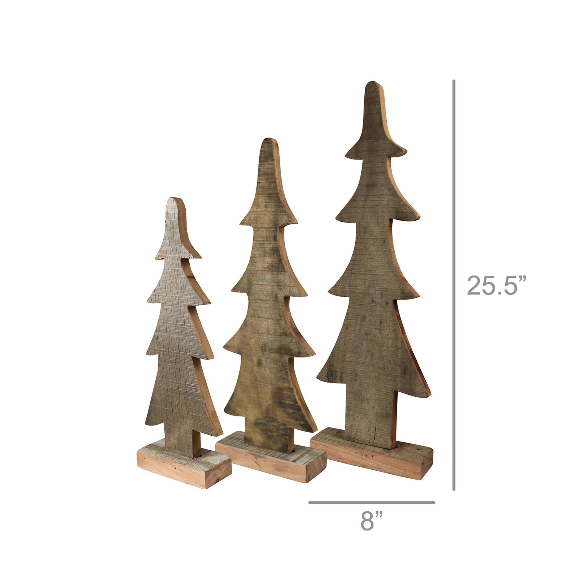 Spruce Christmas Trees, Wood - Set of 3 By HomArt - Image 8