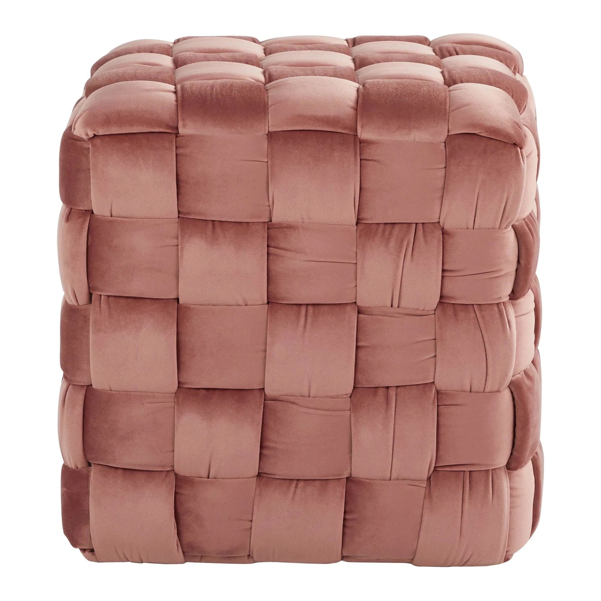 Braided Square 16" Ottoman Cream By LumiSource - Image 19