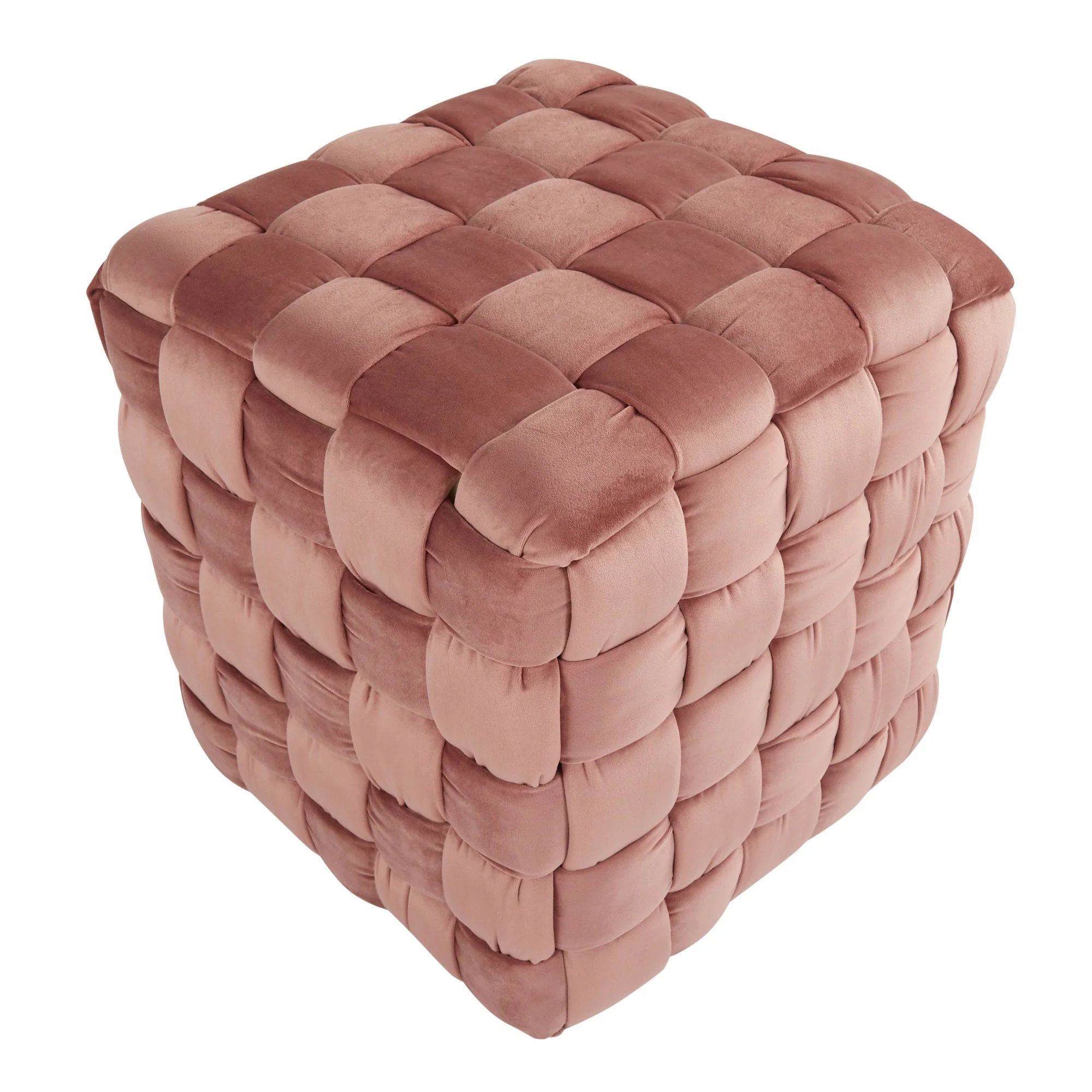 Braided Square 16" Ottoman Cream By LumiSource - Image 20