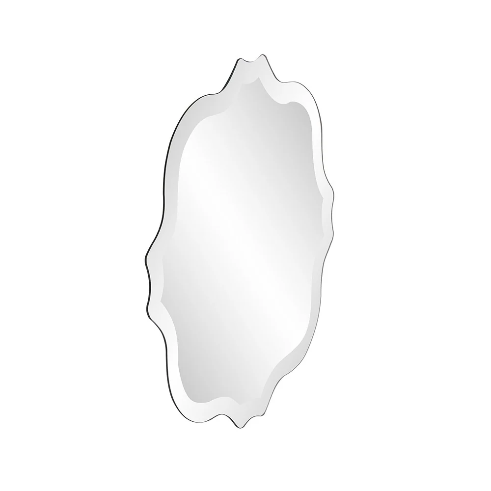 Square Frameless Mirror with Scallop Edges By Homeroots - Image 3