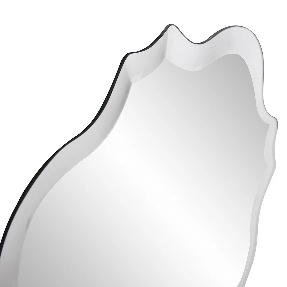 Square Frameless Mirror with Scallop Edges By Homeroots - Image 5