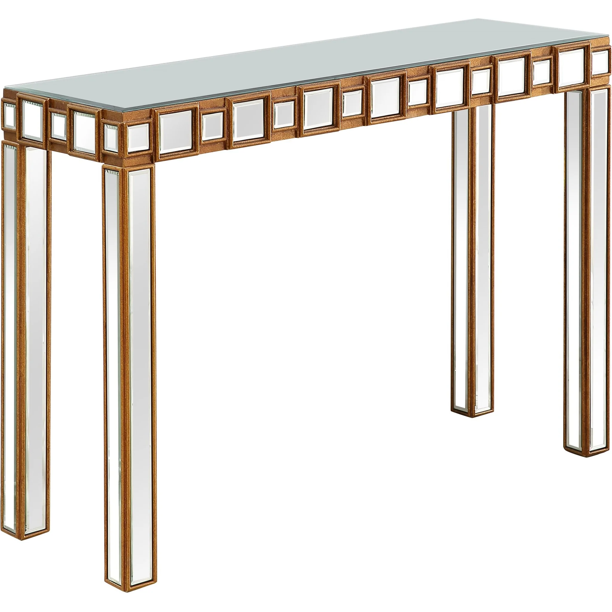 Square Reflective Mirror and Console Table By Homeroots - Image 9