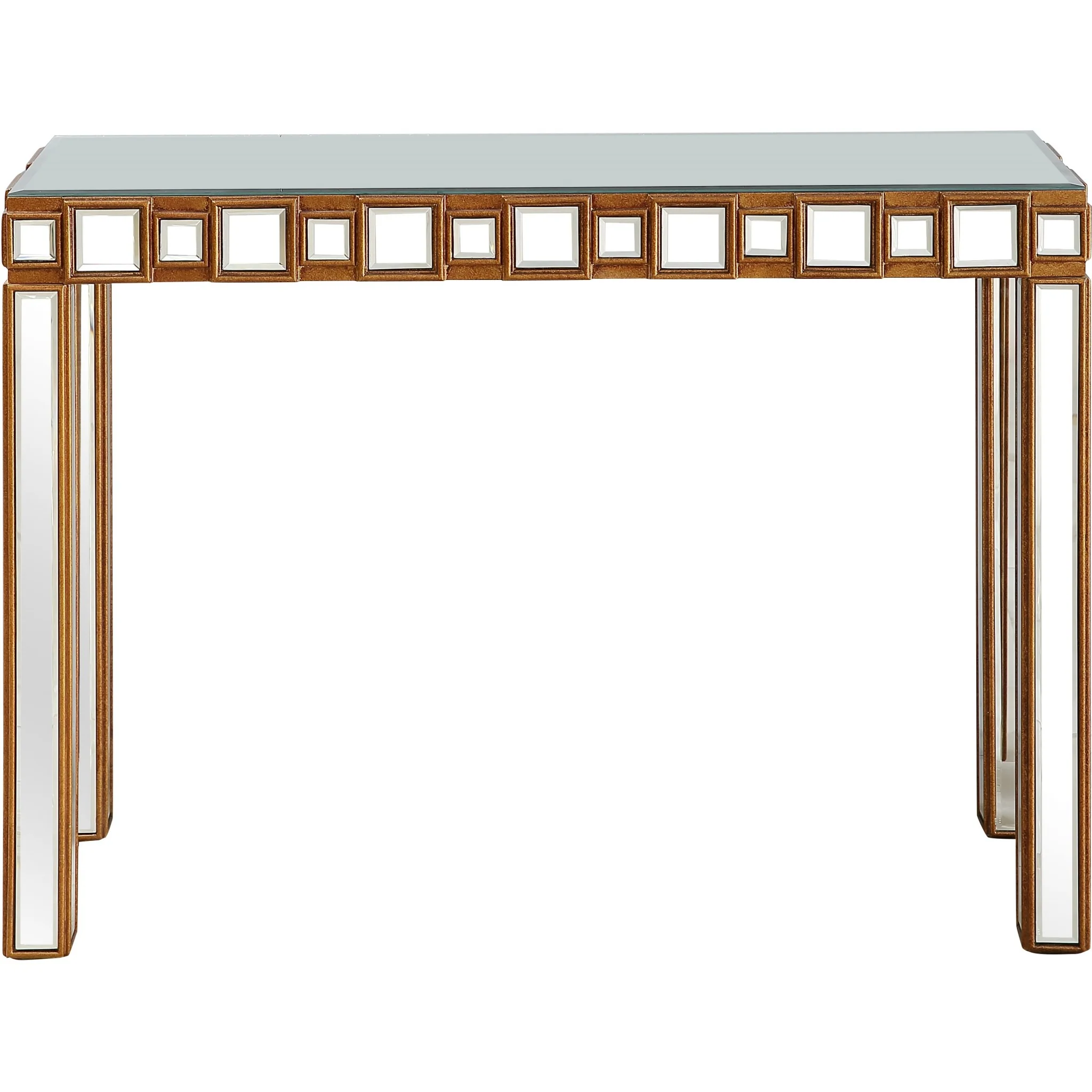 Square Reflective Mirror Console Table By Homeroots - Image 3