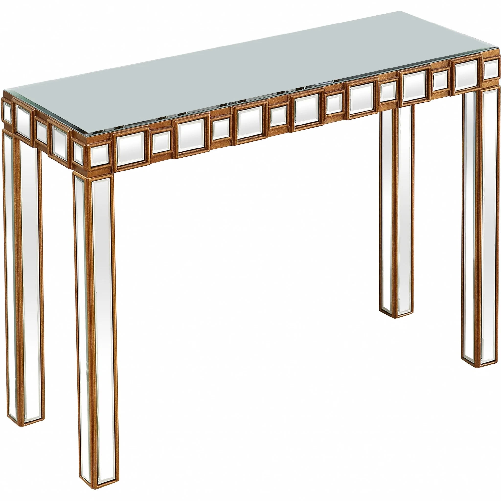 Square Reflective Mirror Console Table By Homeroots - Image 5