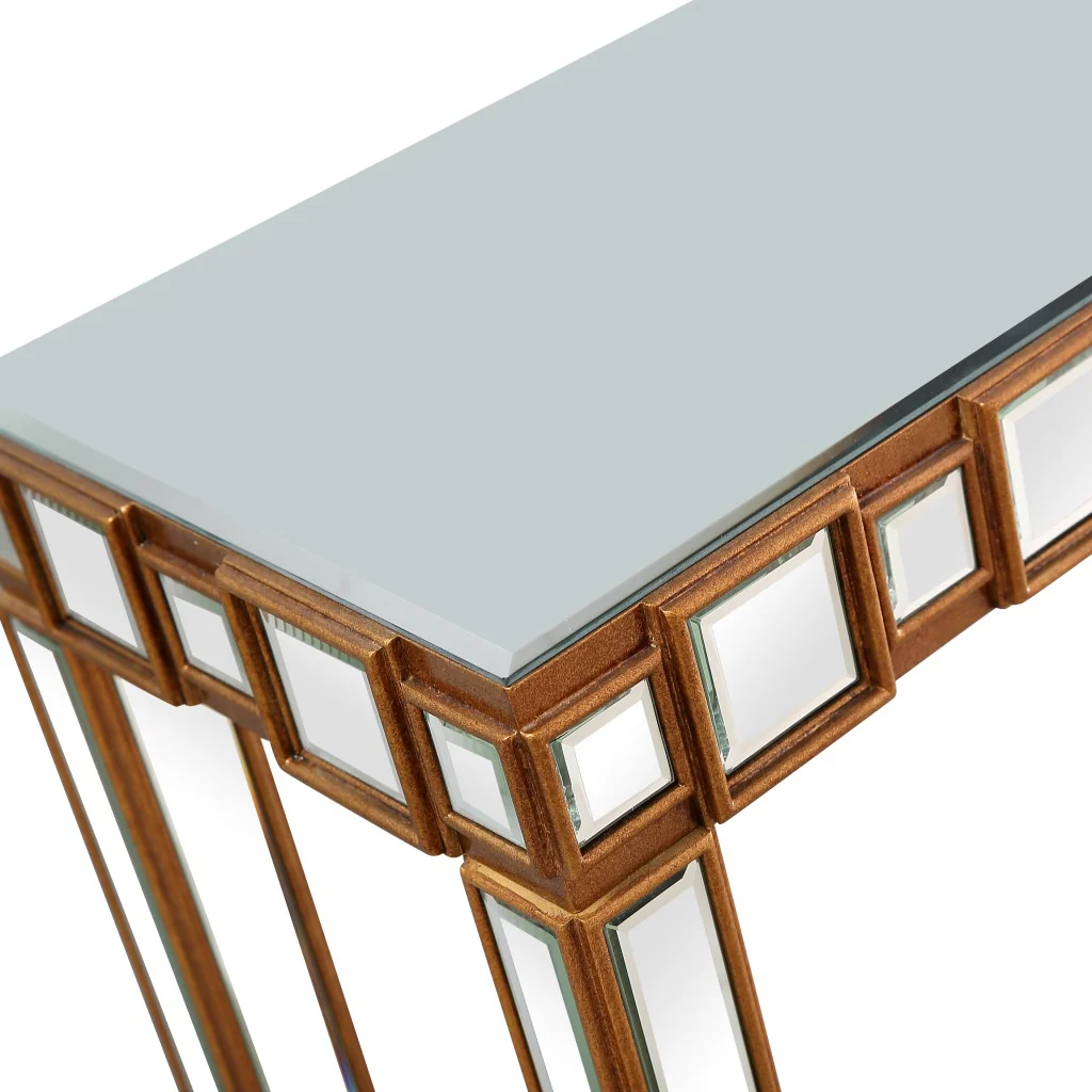Square Reflective Mirror Console Table By Homeroots - Image 7