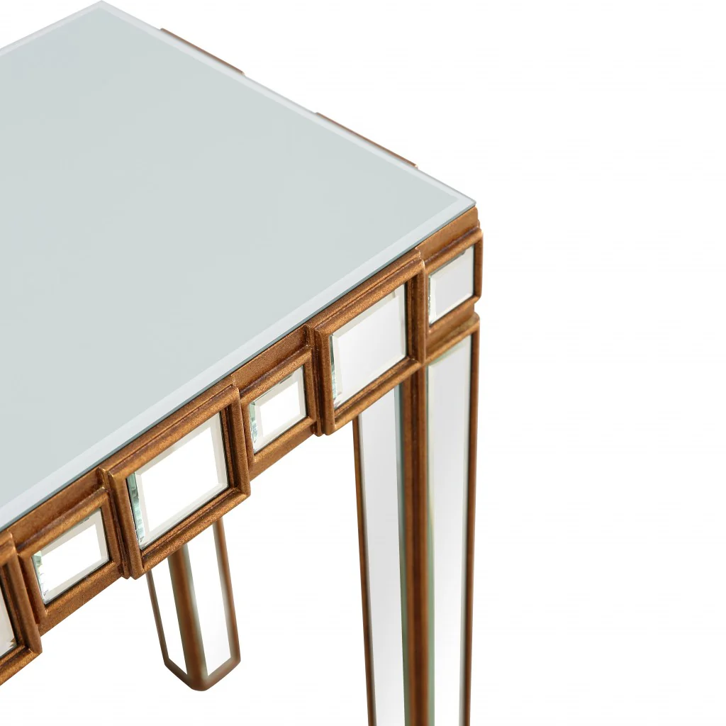 Square Reflective Mirror Console Table By Homeroots - Image 8