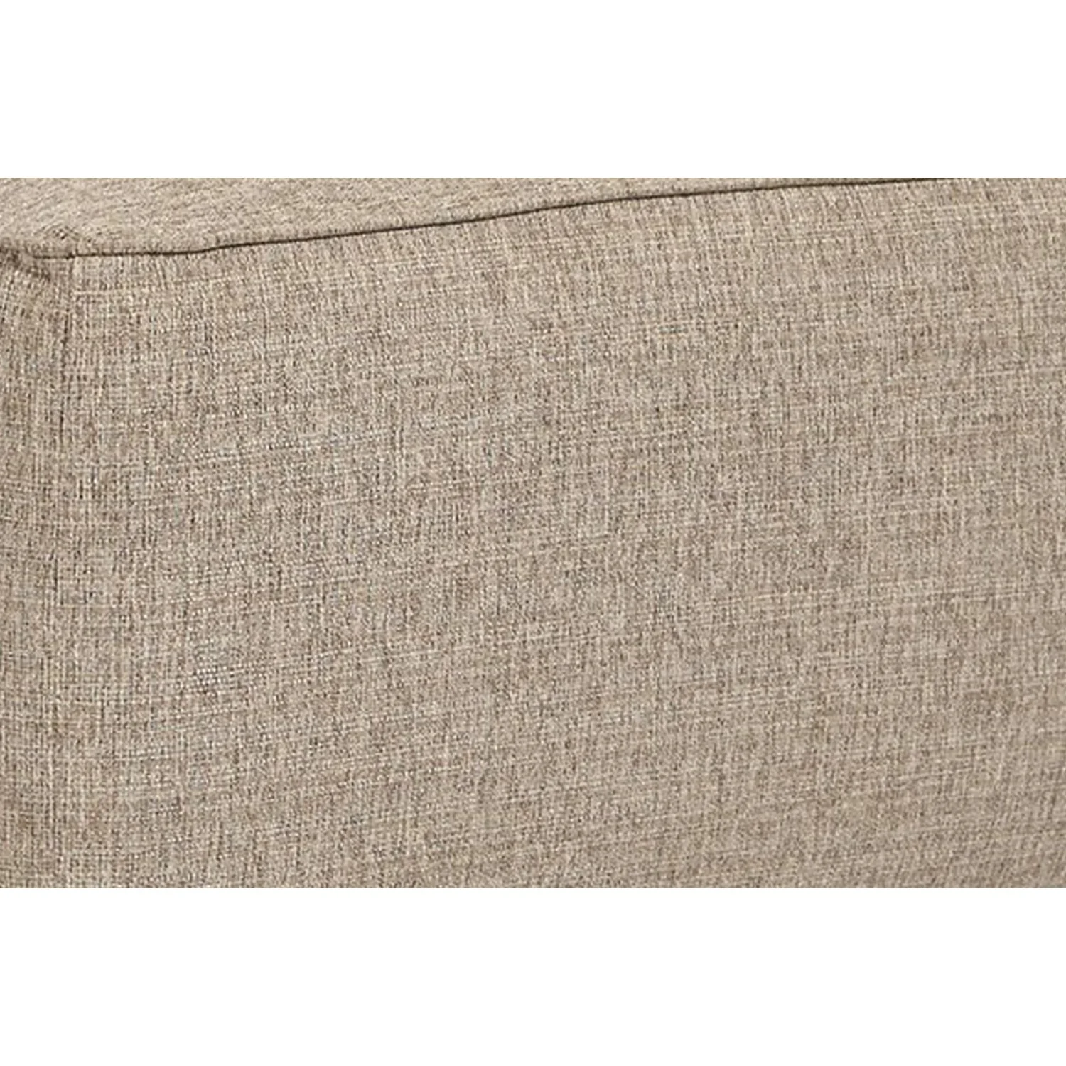 Square Textured Fabric Upholstered Oversized Accent Ottoman, Beige By Benzara - Image 5