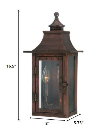 St. Charles 2-Light Acopper Patina Wall Light By Homeroots - Image 5