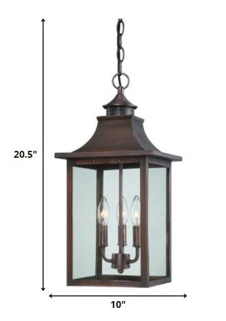 St. Charles 3-Light Acopper Patina Hanging Light By Homeroots - Image 5