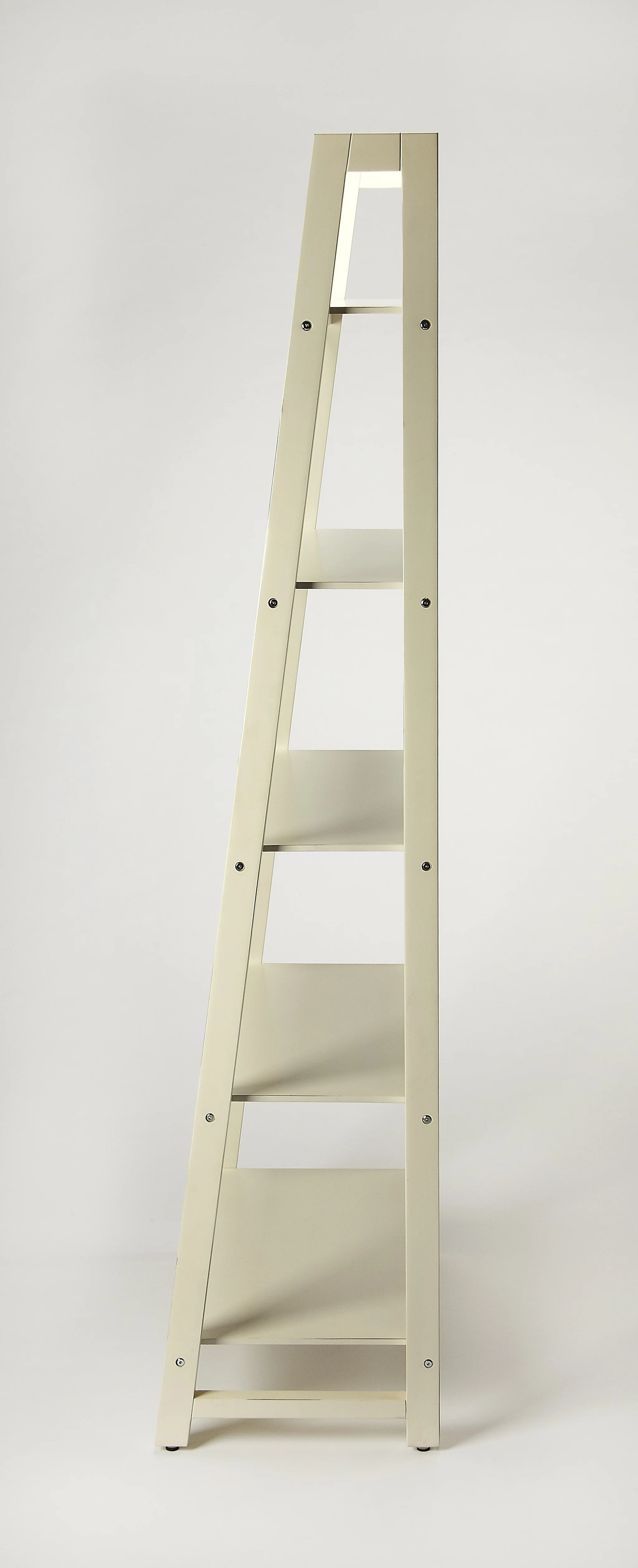 Stallings White Bookcase By Homeroots - Image 3