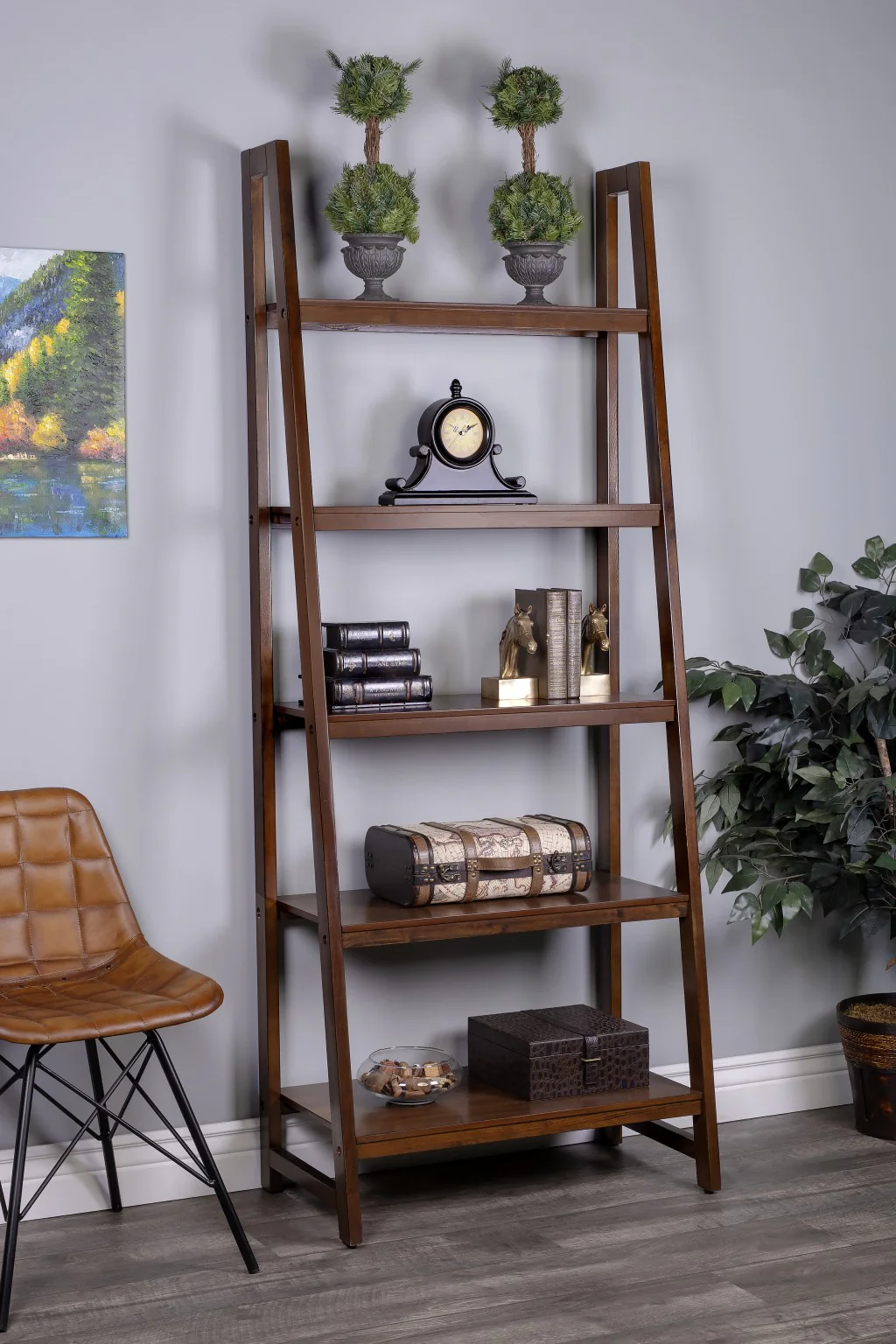 Stallings White Bookcase By Homeroots - Image 8