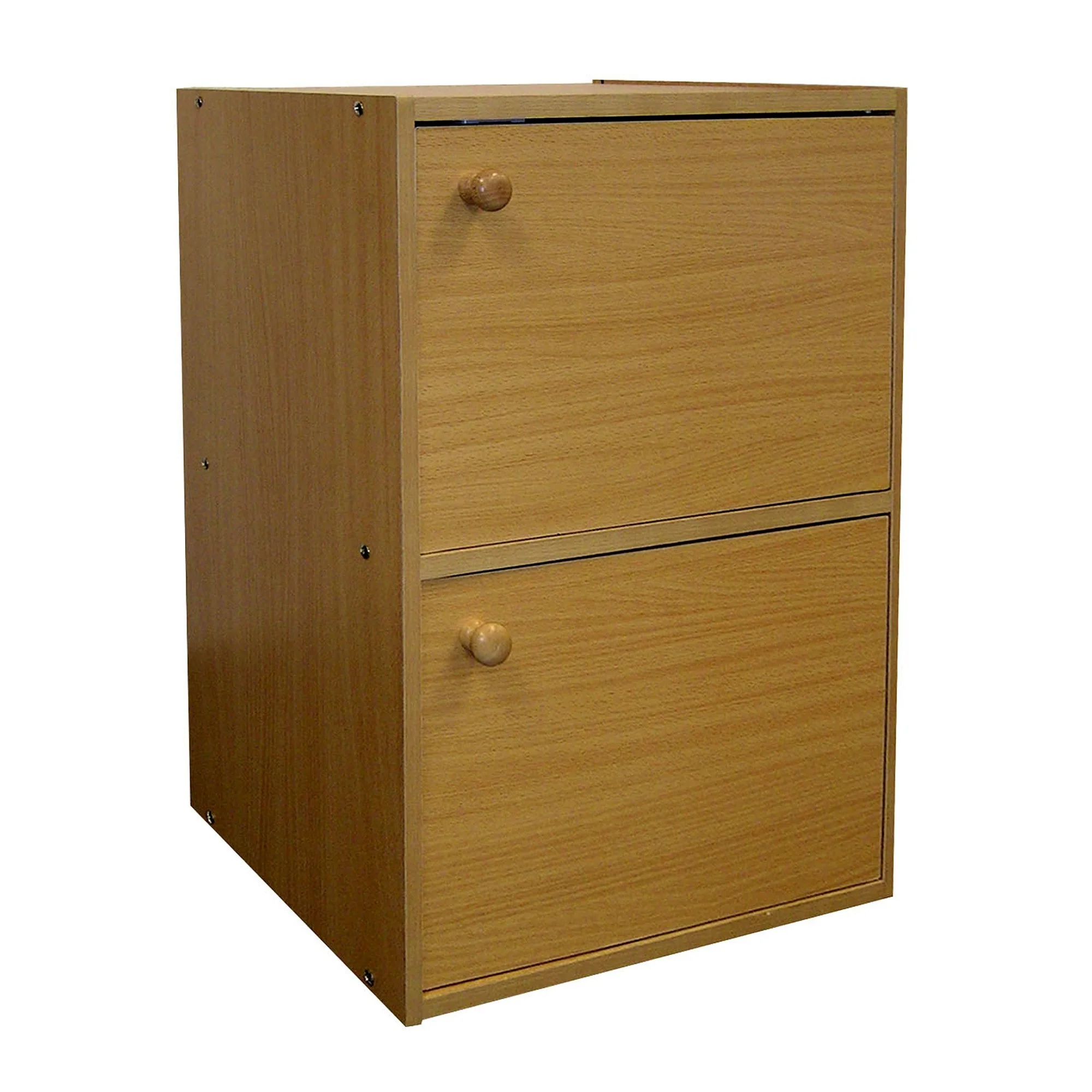 Standard Natural Double Door Verticle Book Shelf By Homeroots - Image 2