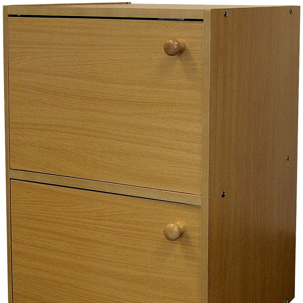 Standard Natural Double Door Verticle Book Shelf By Homeroots - Image 3