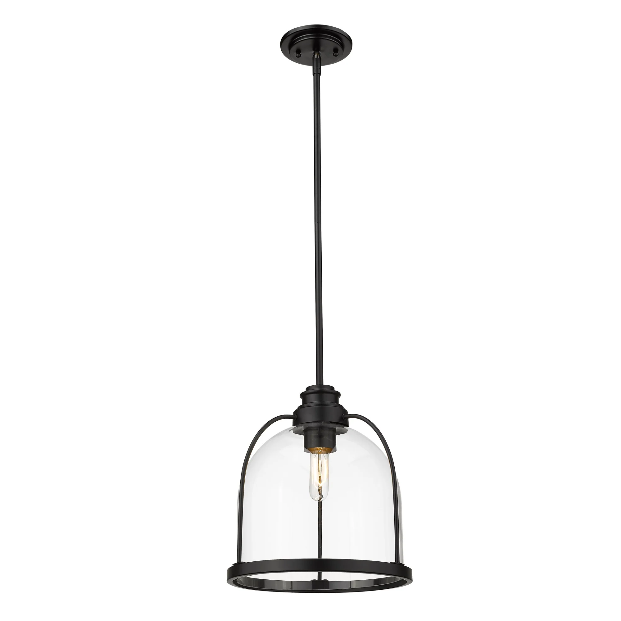 Stanton 1-Light Matte Black Pendant By Homeroots - Image 2