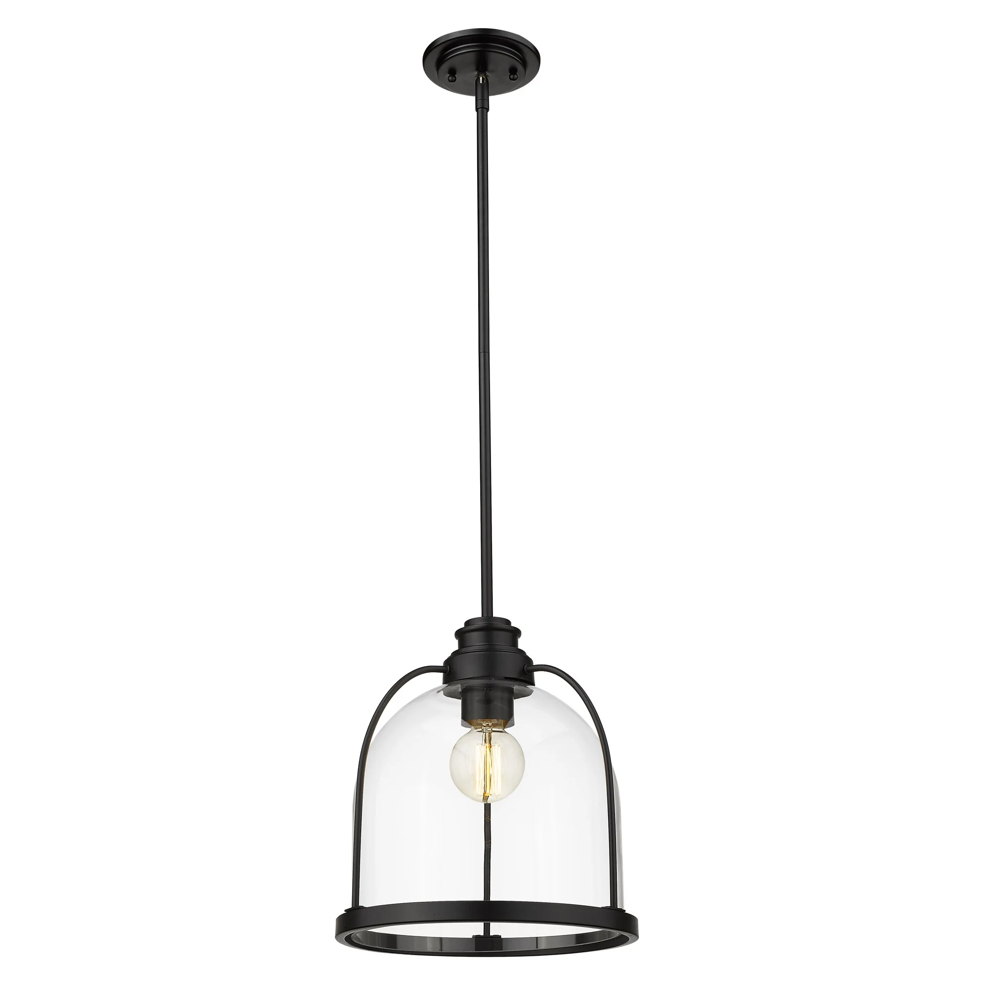Stanton 1-Light Matte Black Pendant By Homeroots - Image 3