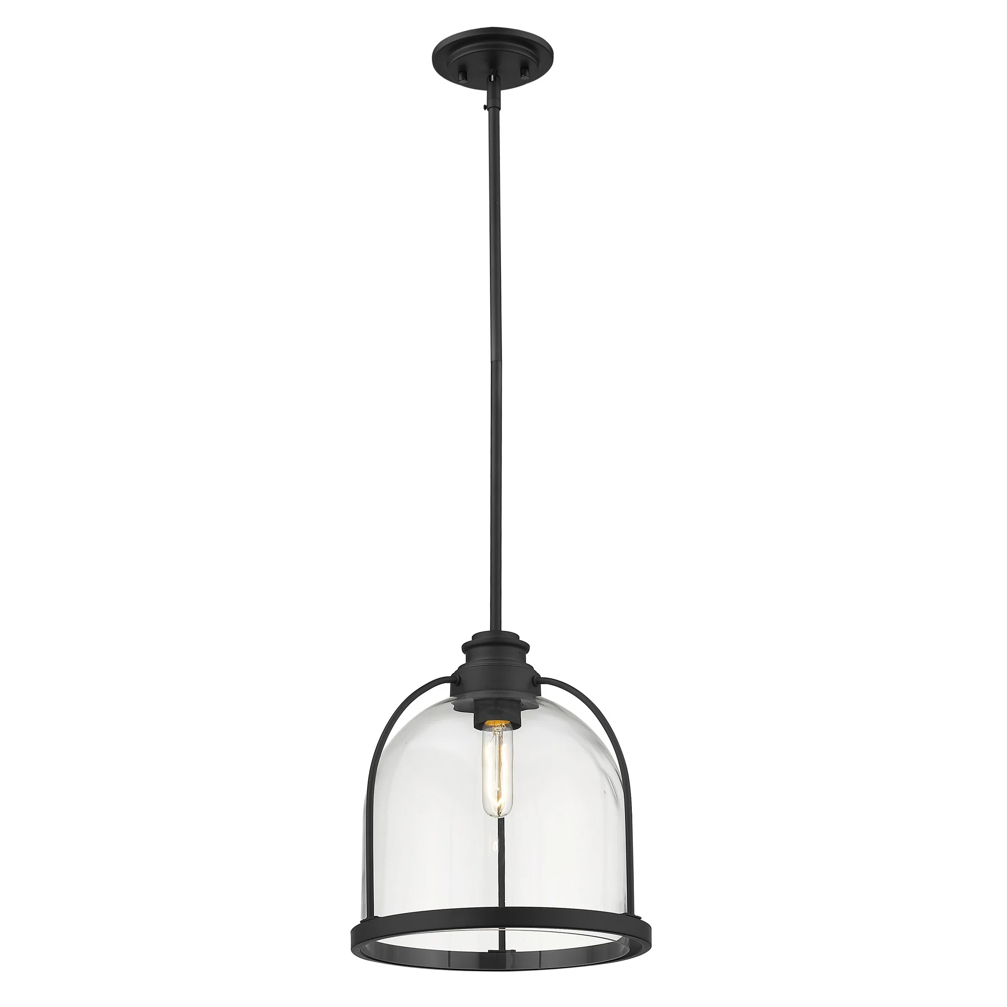 Stanton 1-Light Matte Black Pendant By Homeroots - Image 4