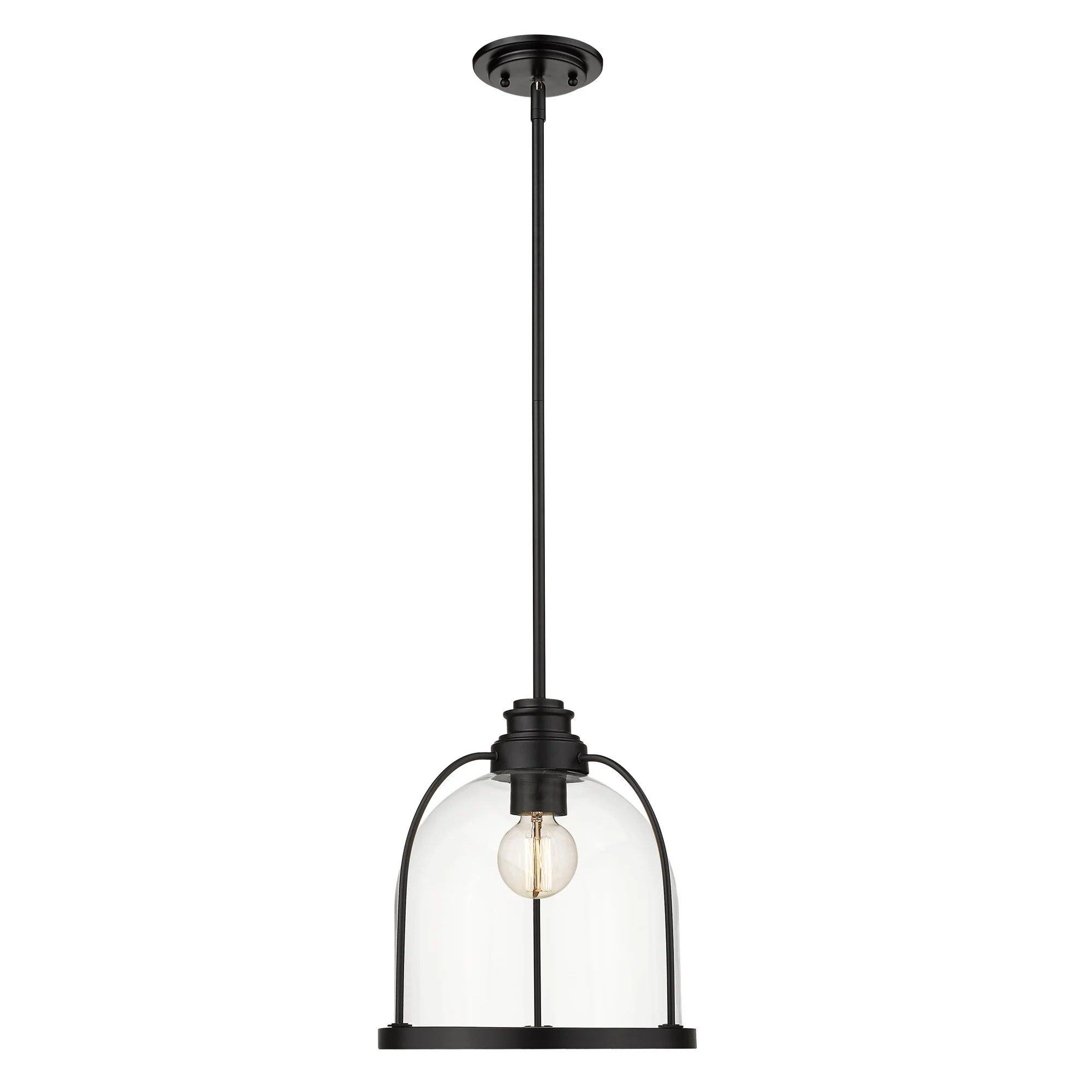 Stanton 1-Light Matte Black Pendant By Homeroots - Image 5
