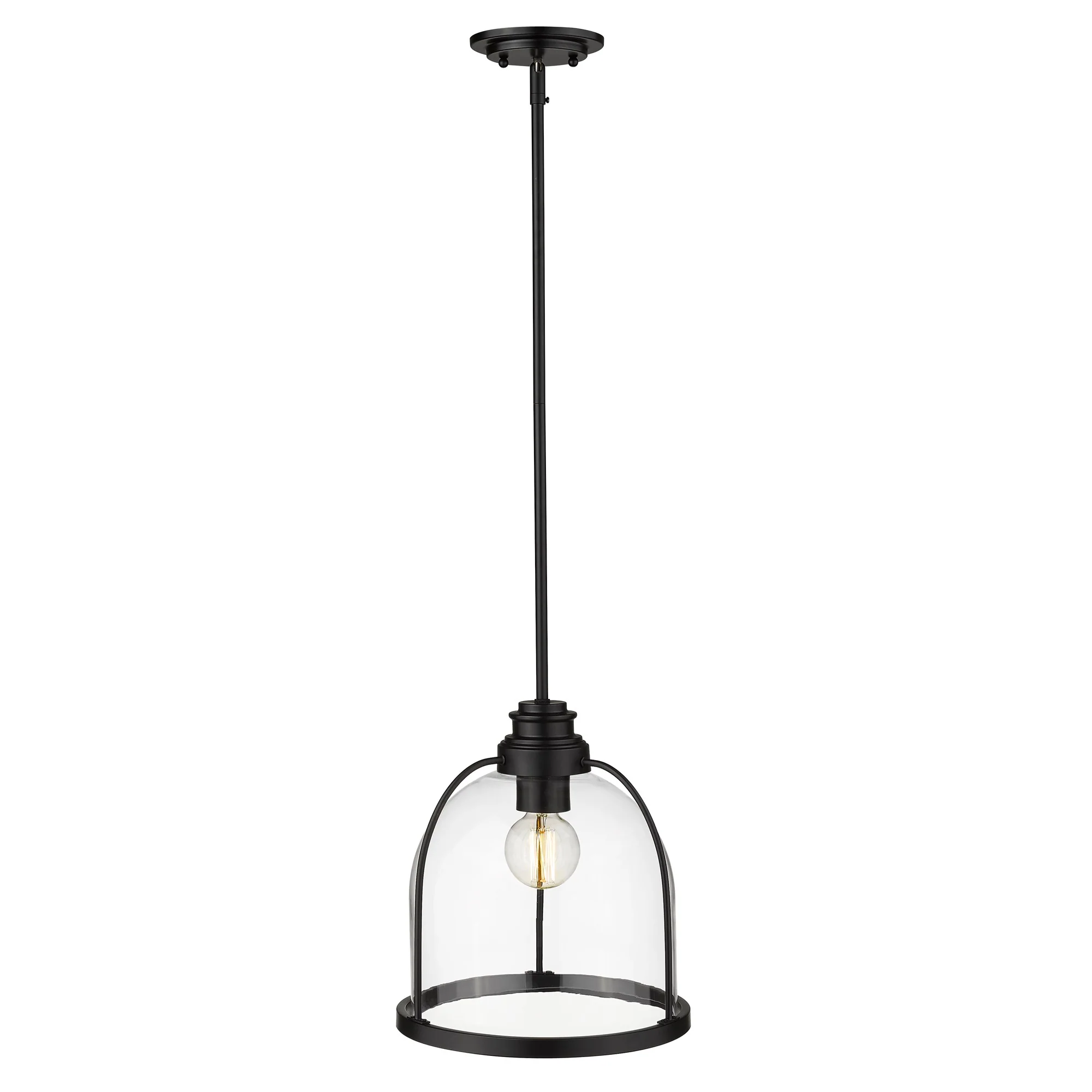 Stanton 1-Light Matte Black Pendant By Homeroots - Image 6