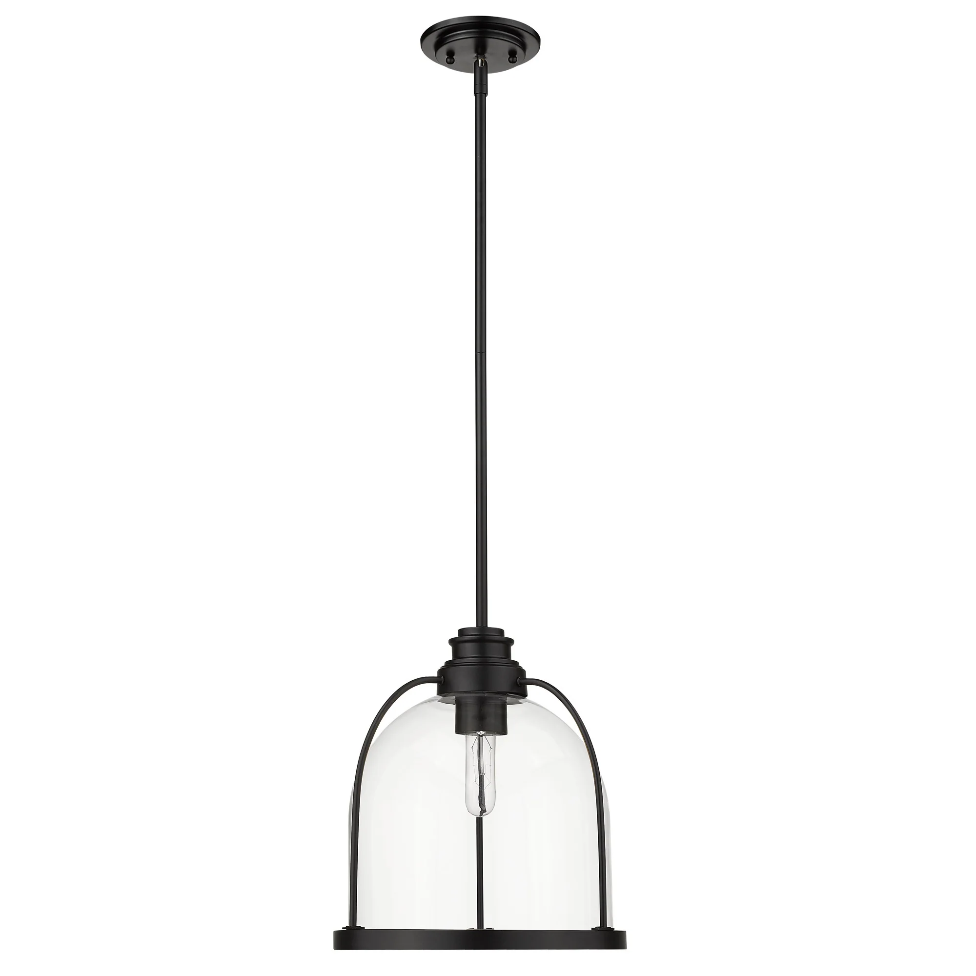 Stanton 1-Light Matte Black Pendant By Homeroots - Image 7