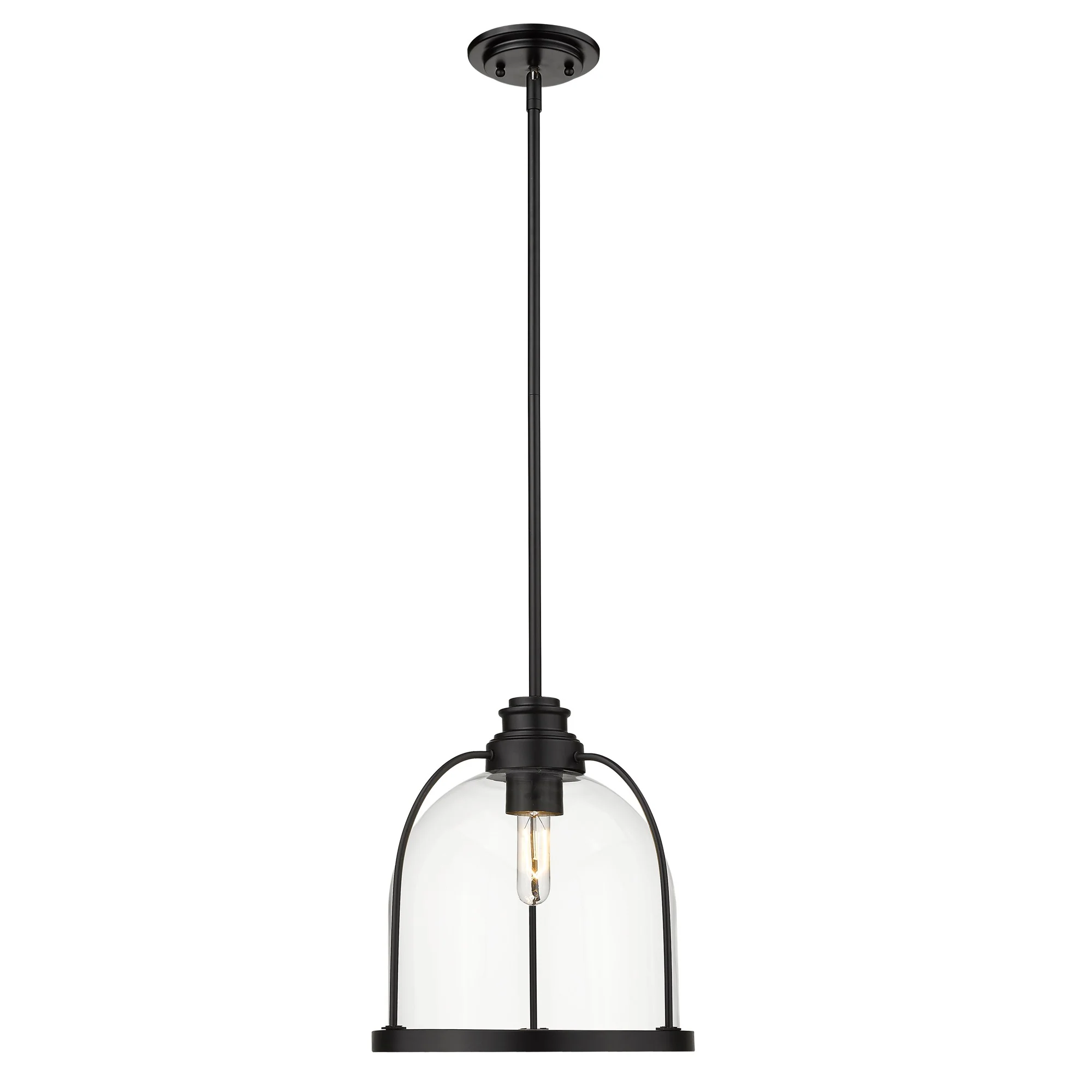 Stanton 1-Light Matte Black Pendant By Homeroots - Image 8