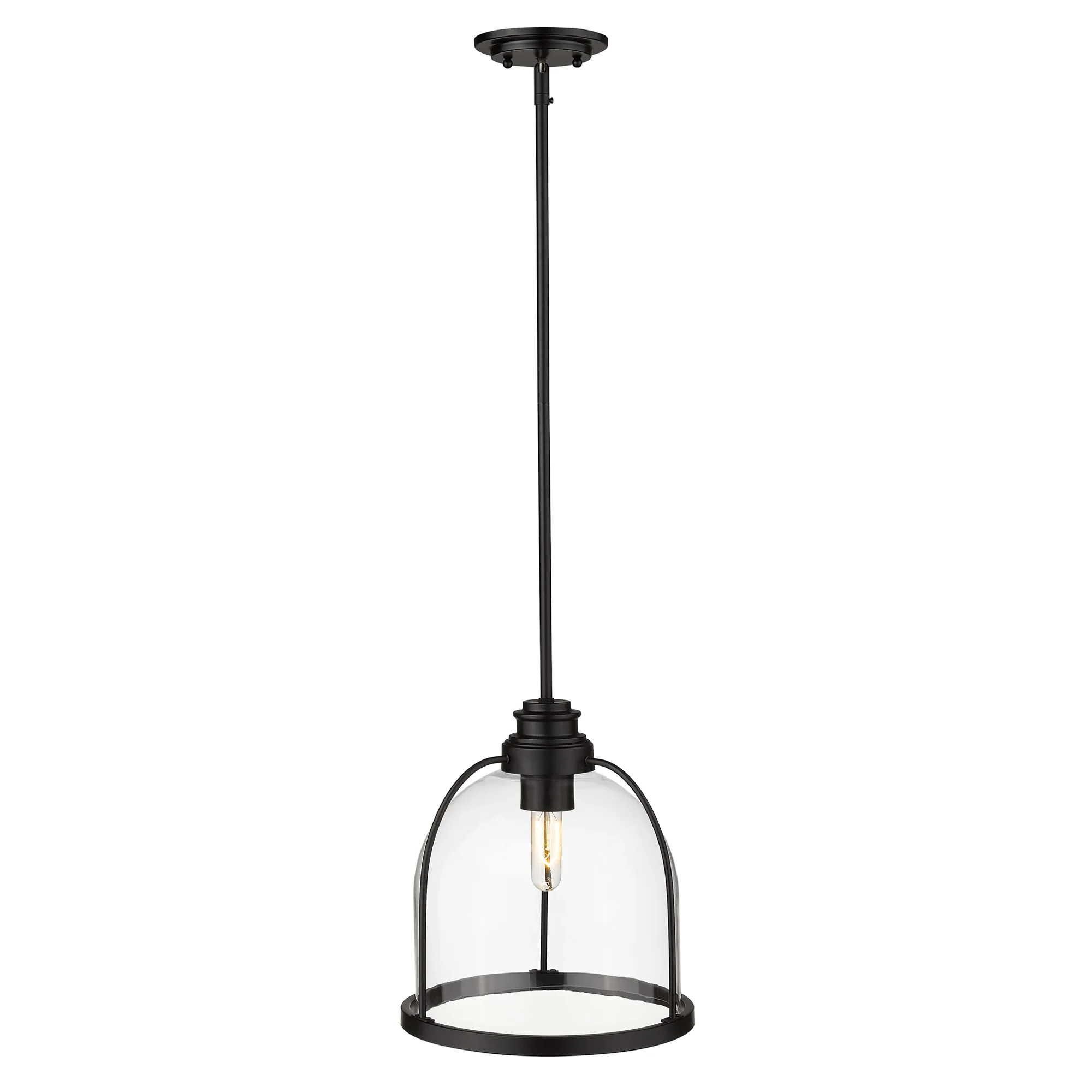 Stanton 1-Light Matte Black Pendant By Homeroots - Image 9