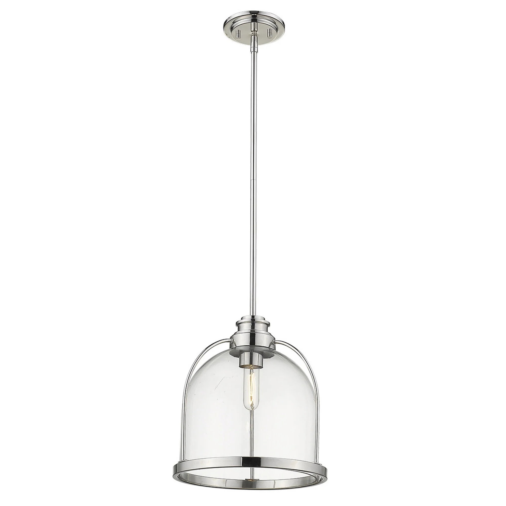 Stanton 1-Light Polished Nickel Pendant By Homeroots - Image 3