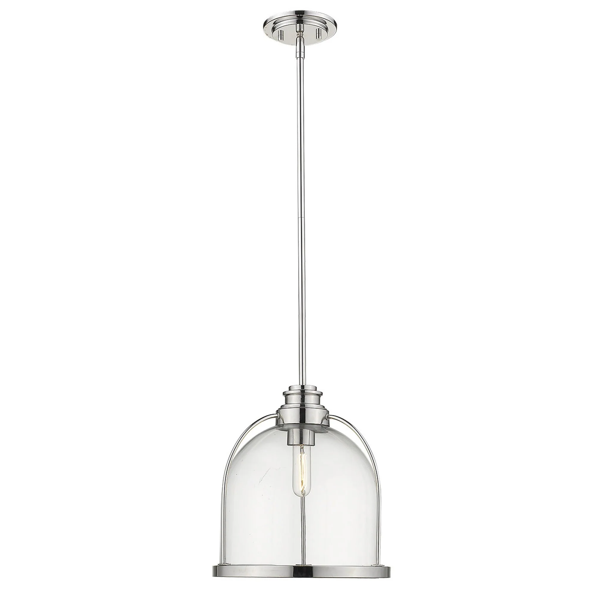 Stanton 1-Light Polished Nickel Pendant By Homeroots - Image 4