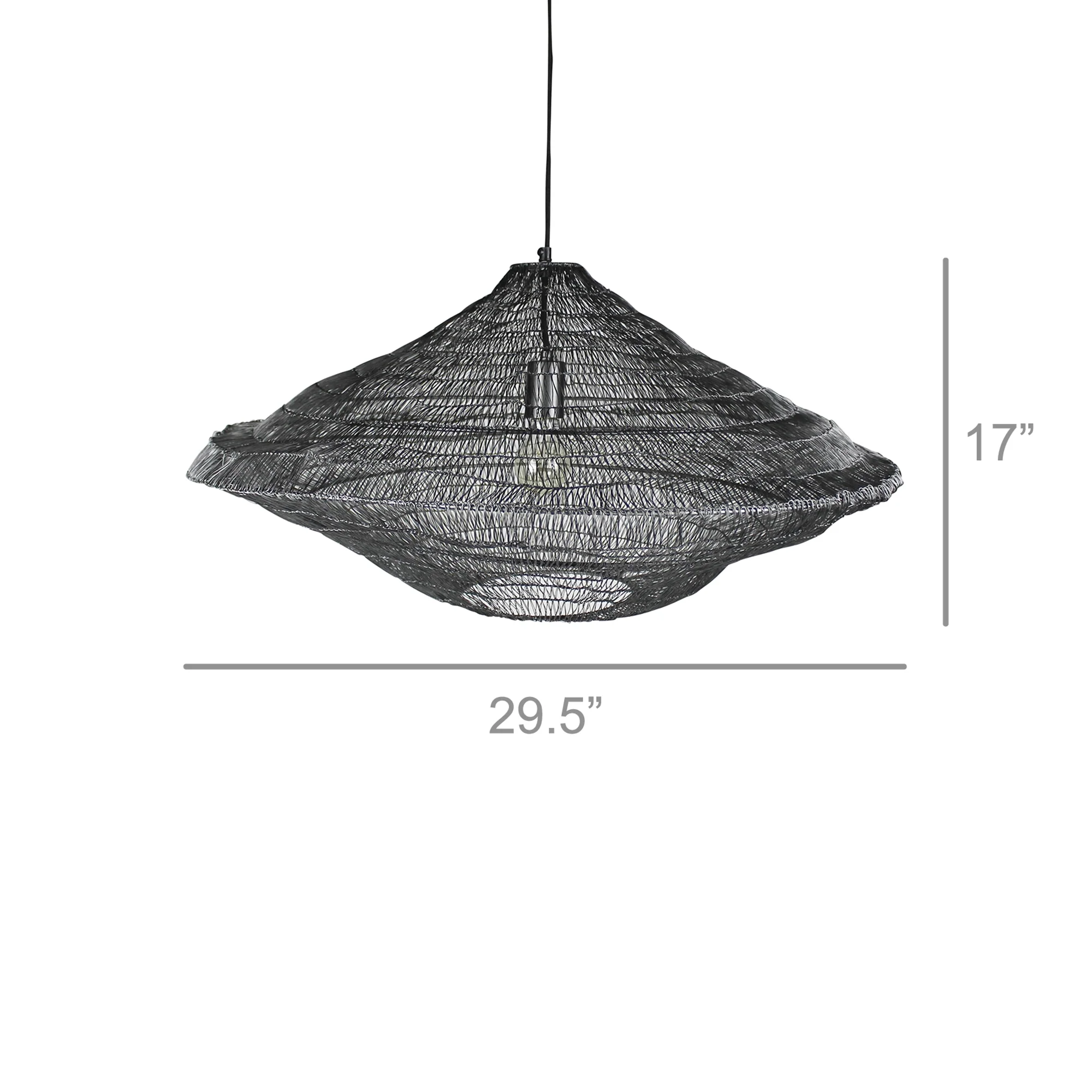 Stark Woven Wire Pendant, Black By HomArt - Image 3