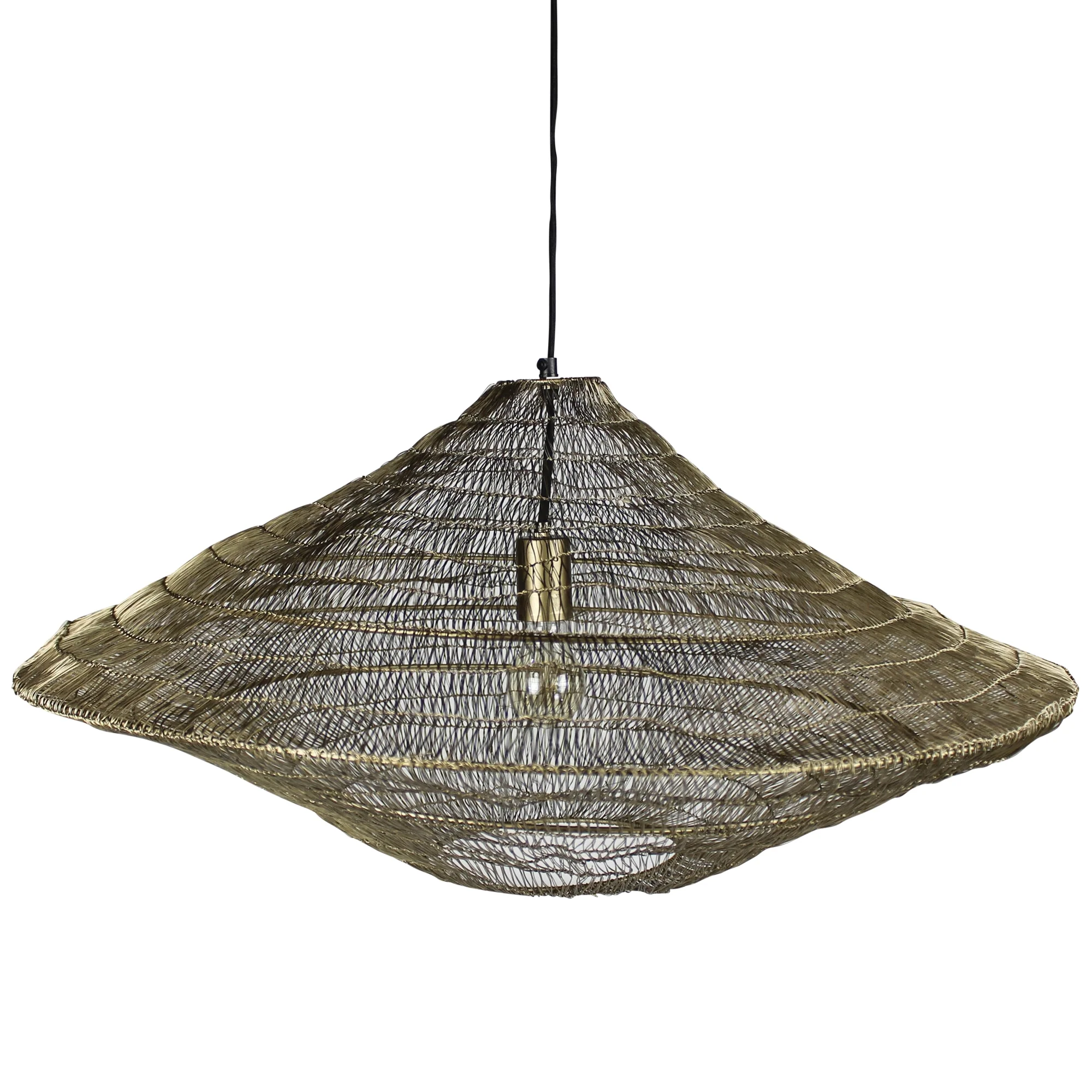 Stark Woven Wire Pendant, Gold By HomArt - Image 2