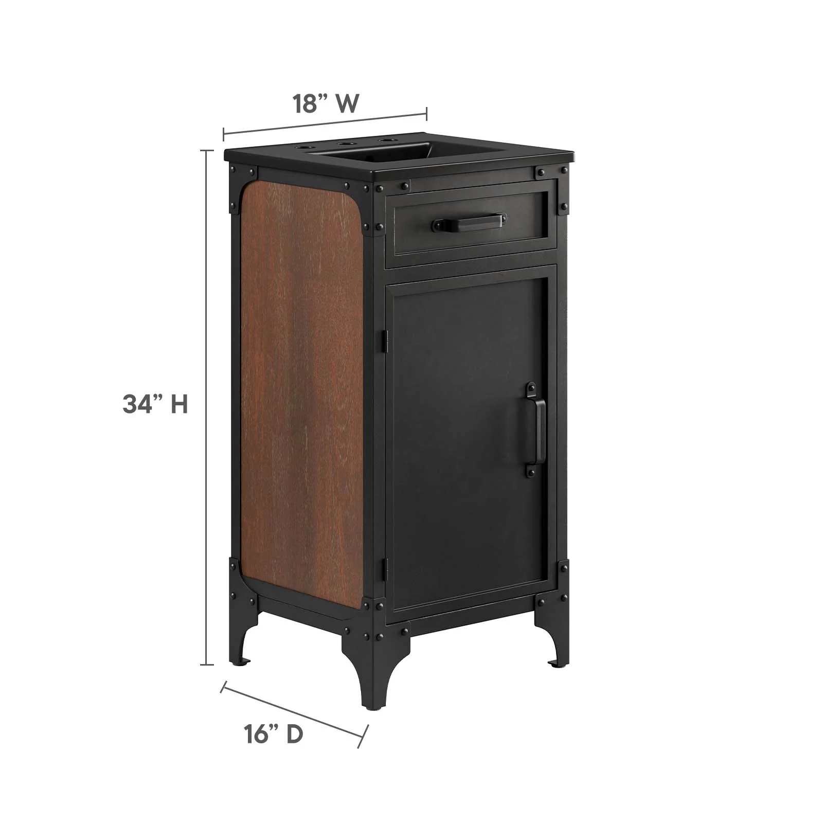 Steamforge 18" Bathroom Vanity By Modway - EEI-6412 - Image 5