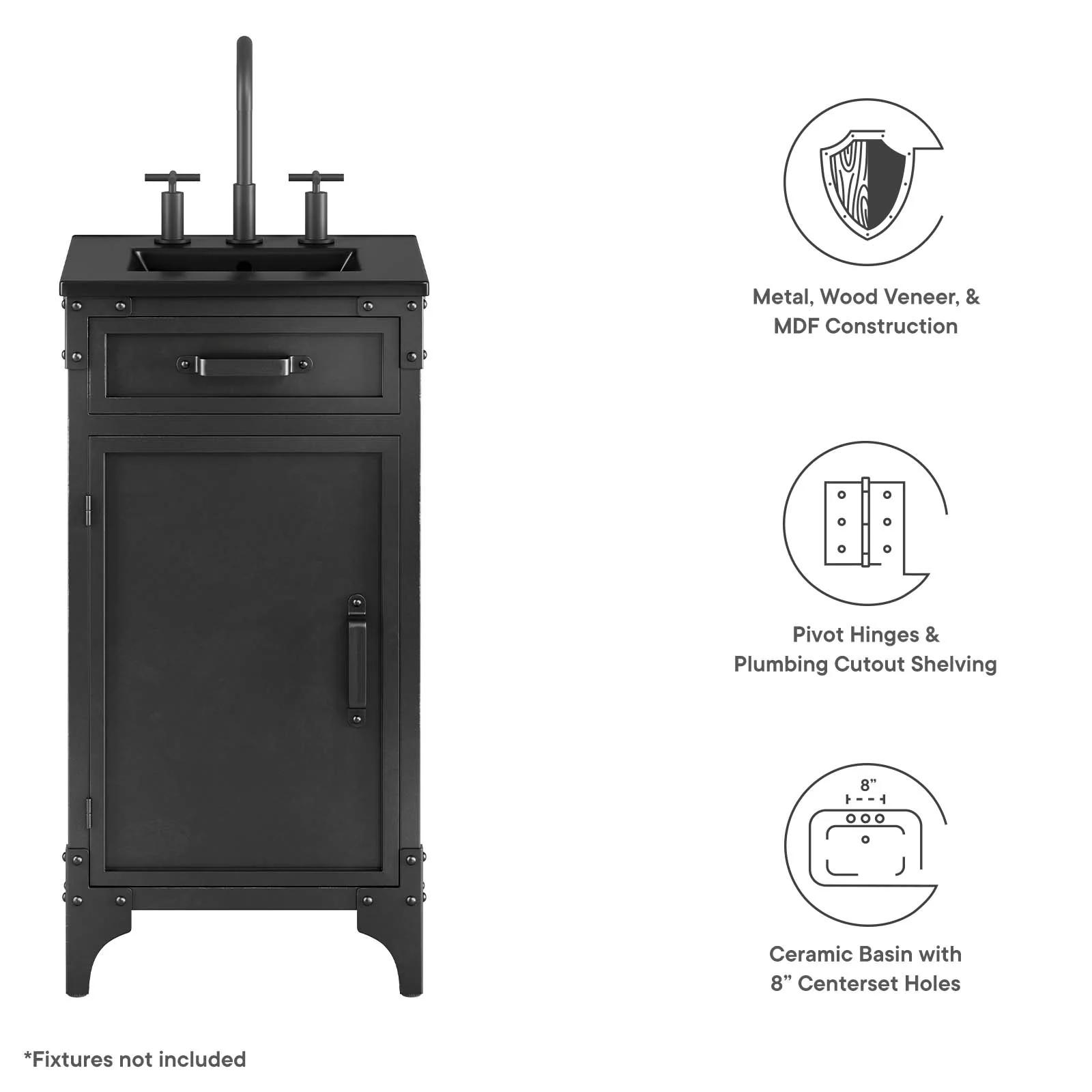 Steamforge 18" Bathroom Vanity By Modway - EEI-6412 - Image 6