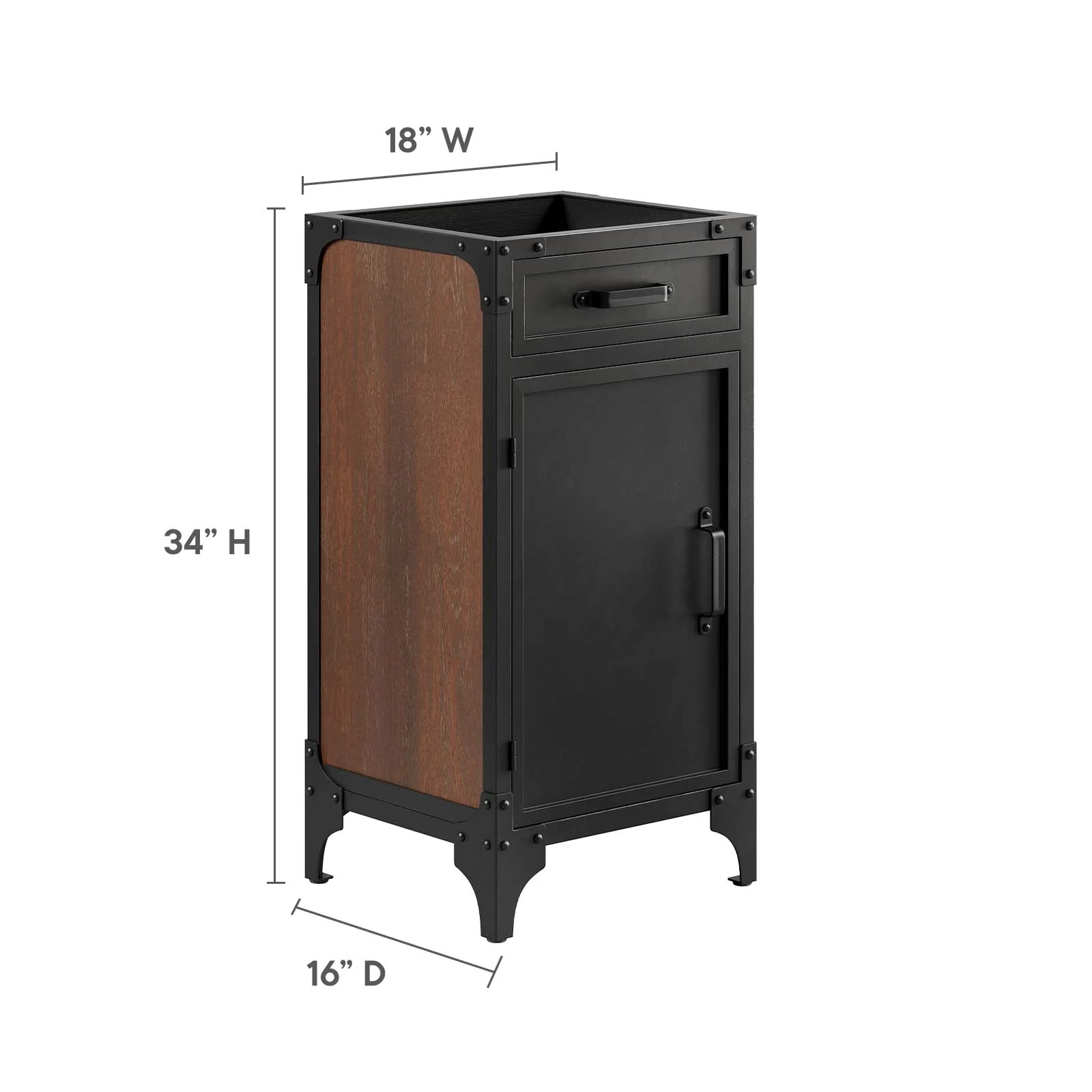 Steamforge 18" Bathroom Vanity Cabinet (Sink Basin Not Included) By Modway - EEI-6126 - Image 7