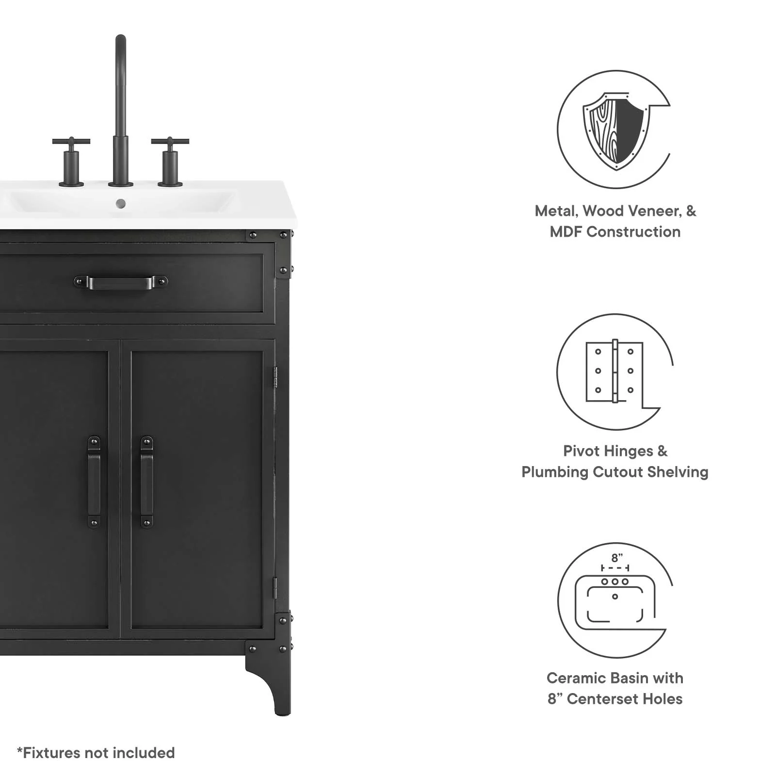 Steamforge 24" Bathroom Vanity By Modway - EEI-6413 - Image 6