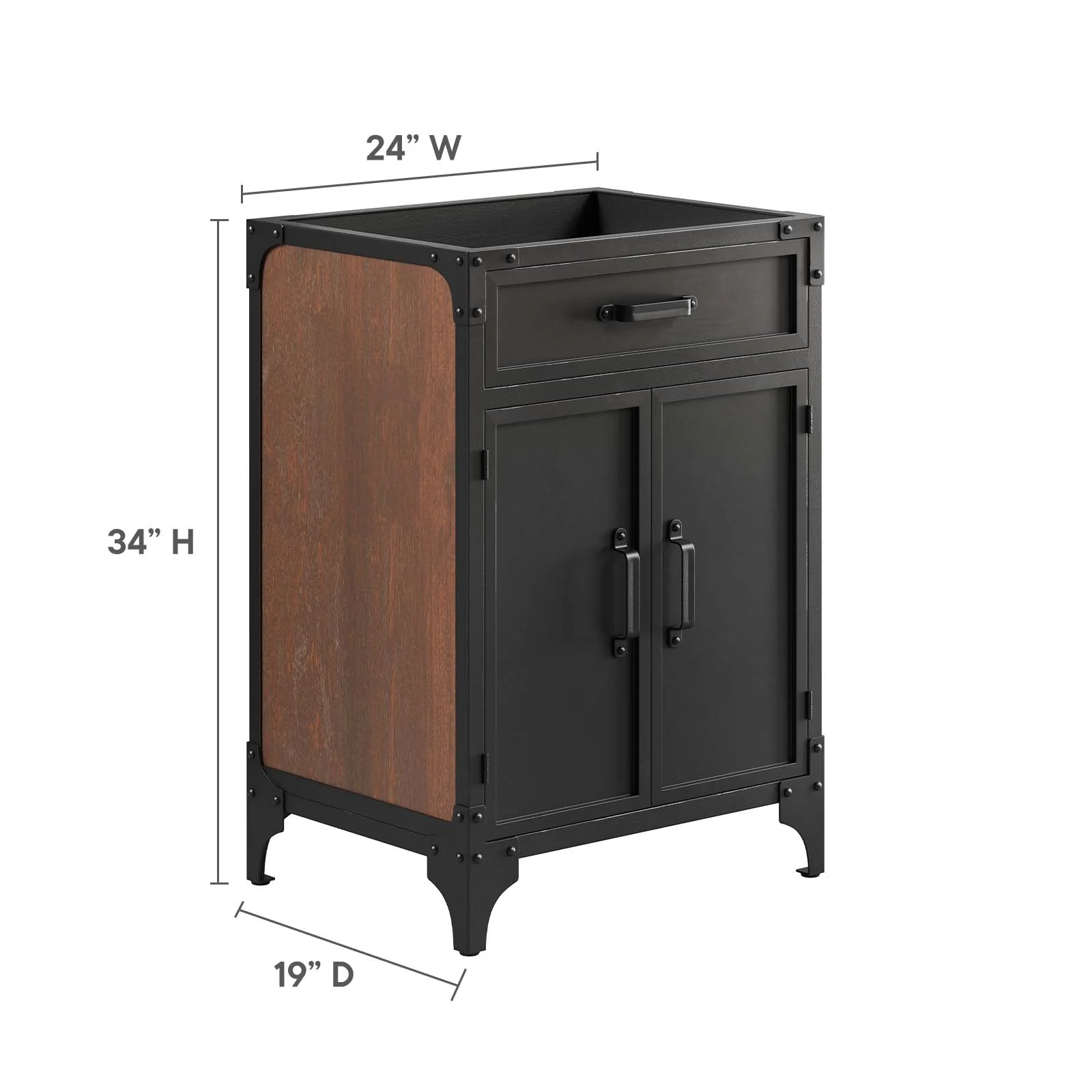 Steamforge 24" Bathroom Vanity Cabinet (Sink Basin Not Included) By Modway - EEI-6127 - Image 7