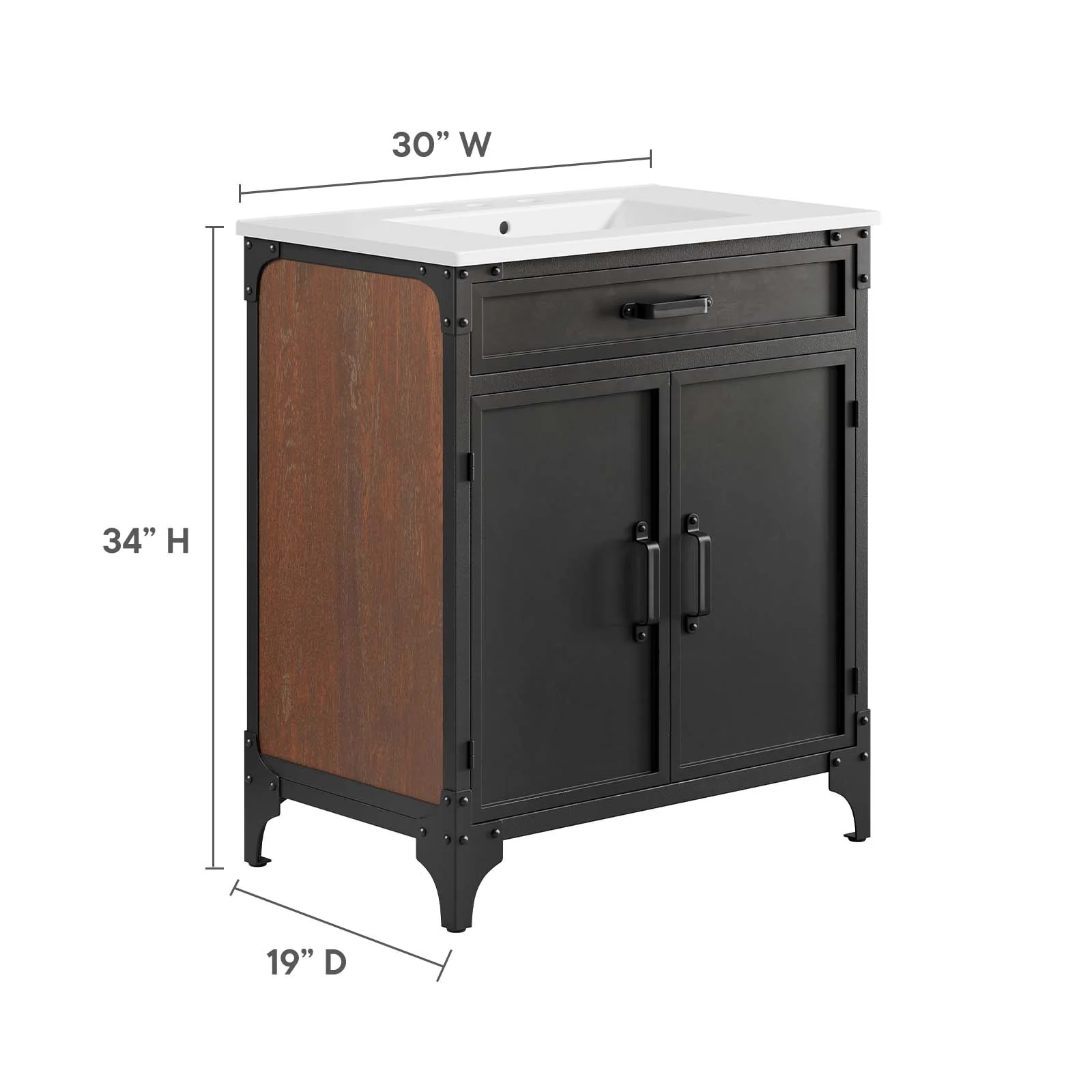 Steamforge 30" Bathroom Vanity By Modway - EEI-6415 - Image 5