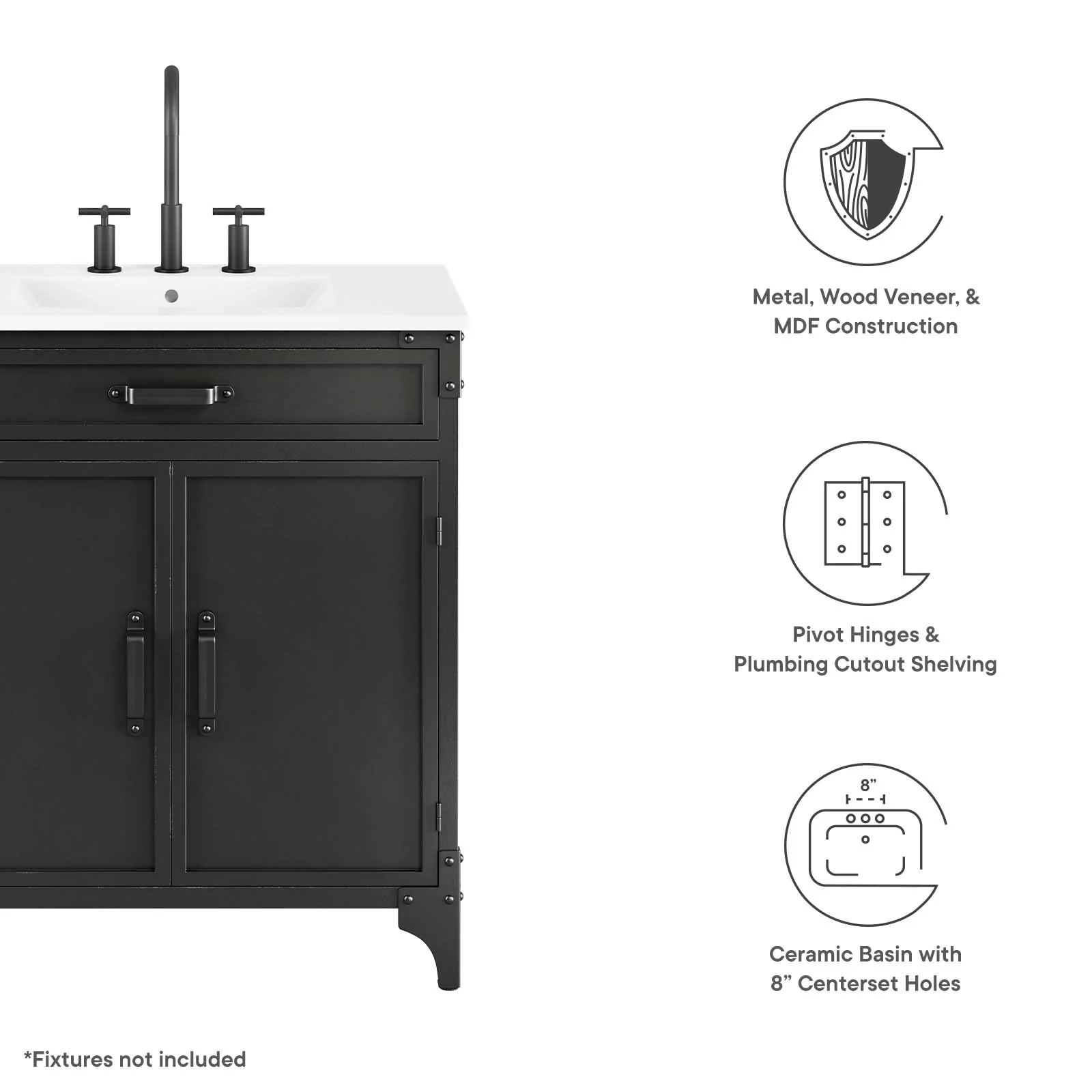 Steamforge 30" Bathroom Vanity By Modway - EEI-6415 - Image 6