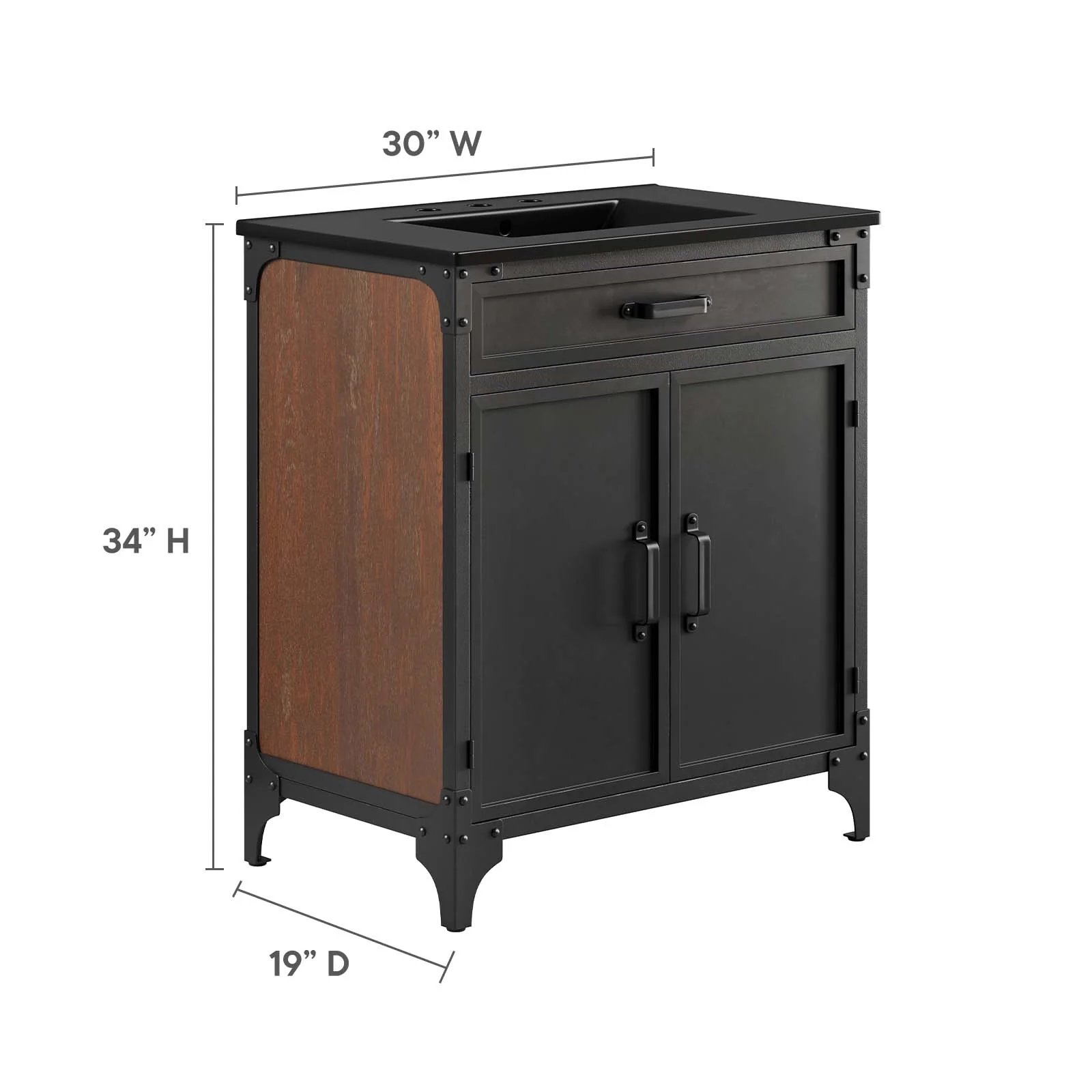 Steamforge 30" Bathroom Vanity By Modway - EEI-6416 - Image 5
