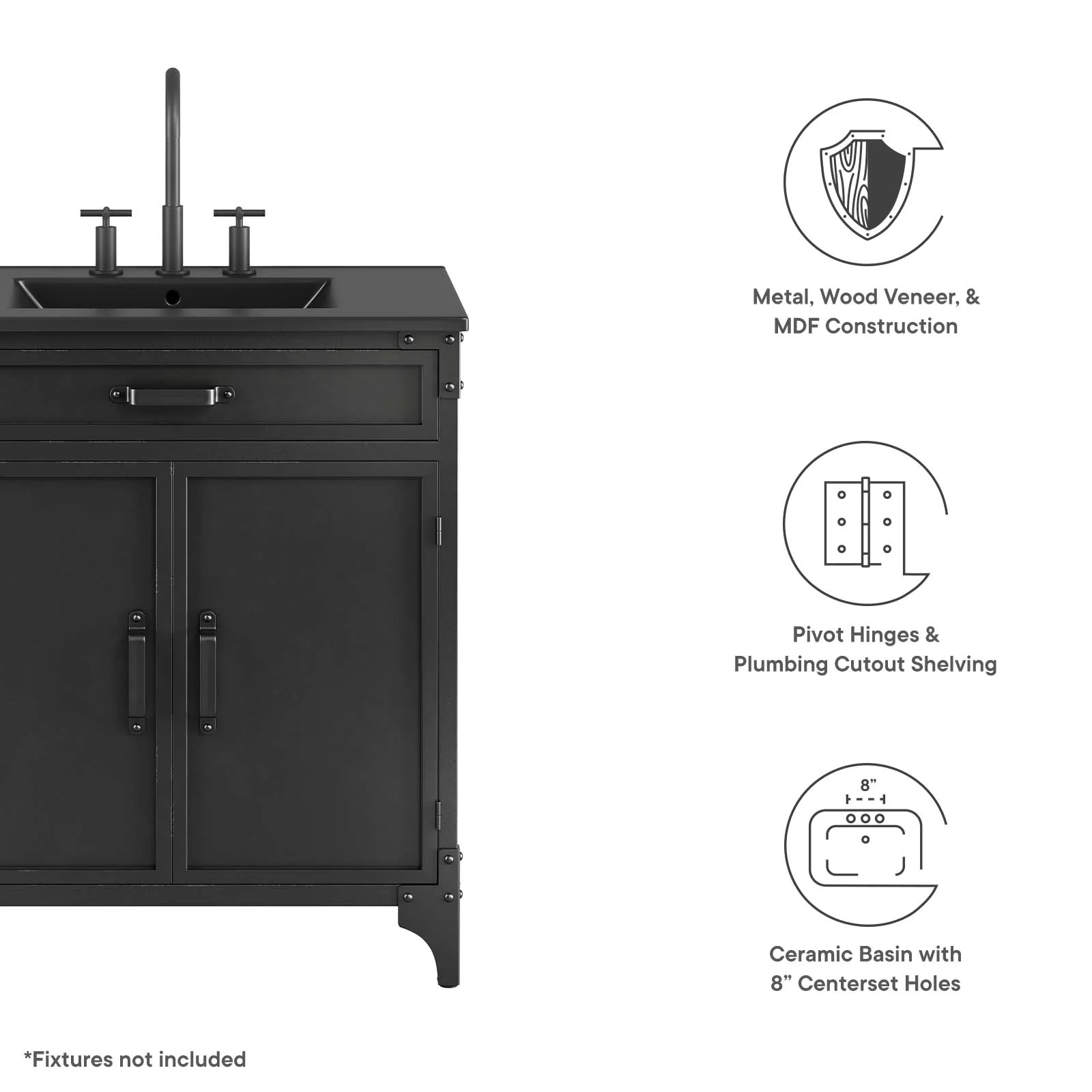Steamforge 30" Bathroom Vanity By Modway - EEI-6416 - Image 6