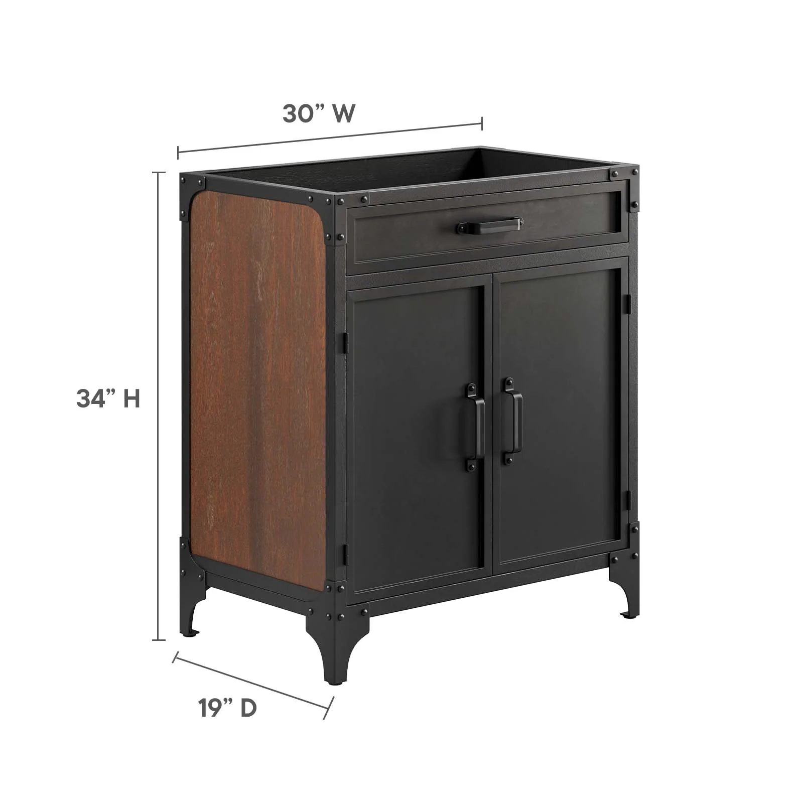 Steamforge 30" Bathroom Vanity Cabinet (Sink Basin Not Included) By Modway - EEI-6128 - Image 7