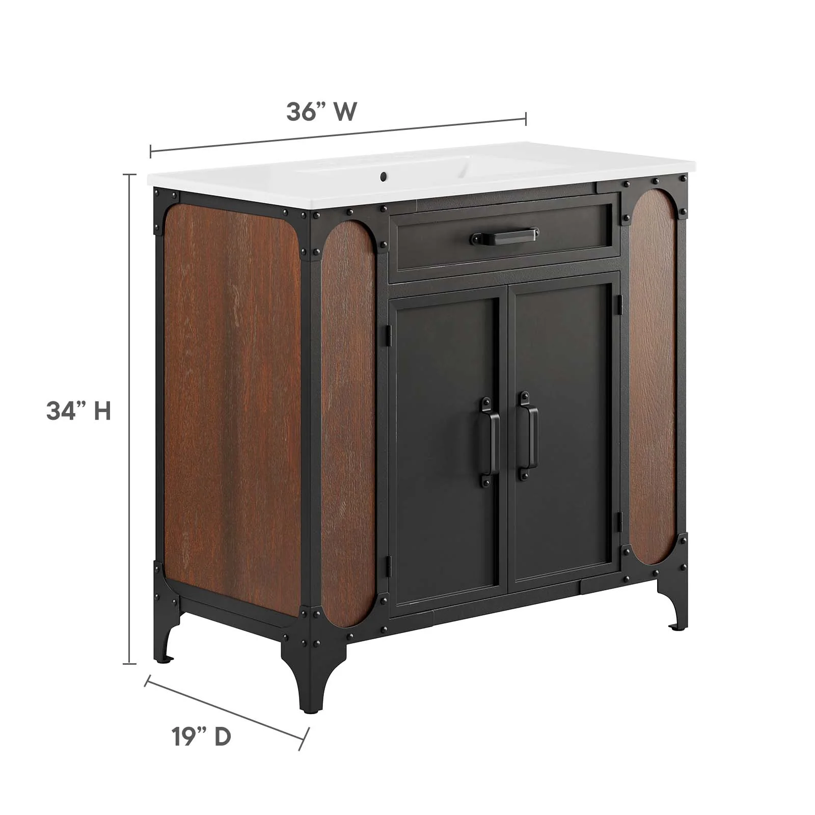 Steamforge 36" Bathroom Vanity By Modway - EEI-6417 - Image 5