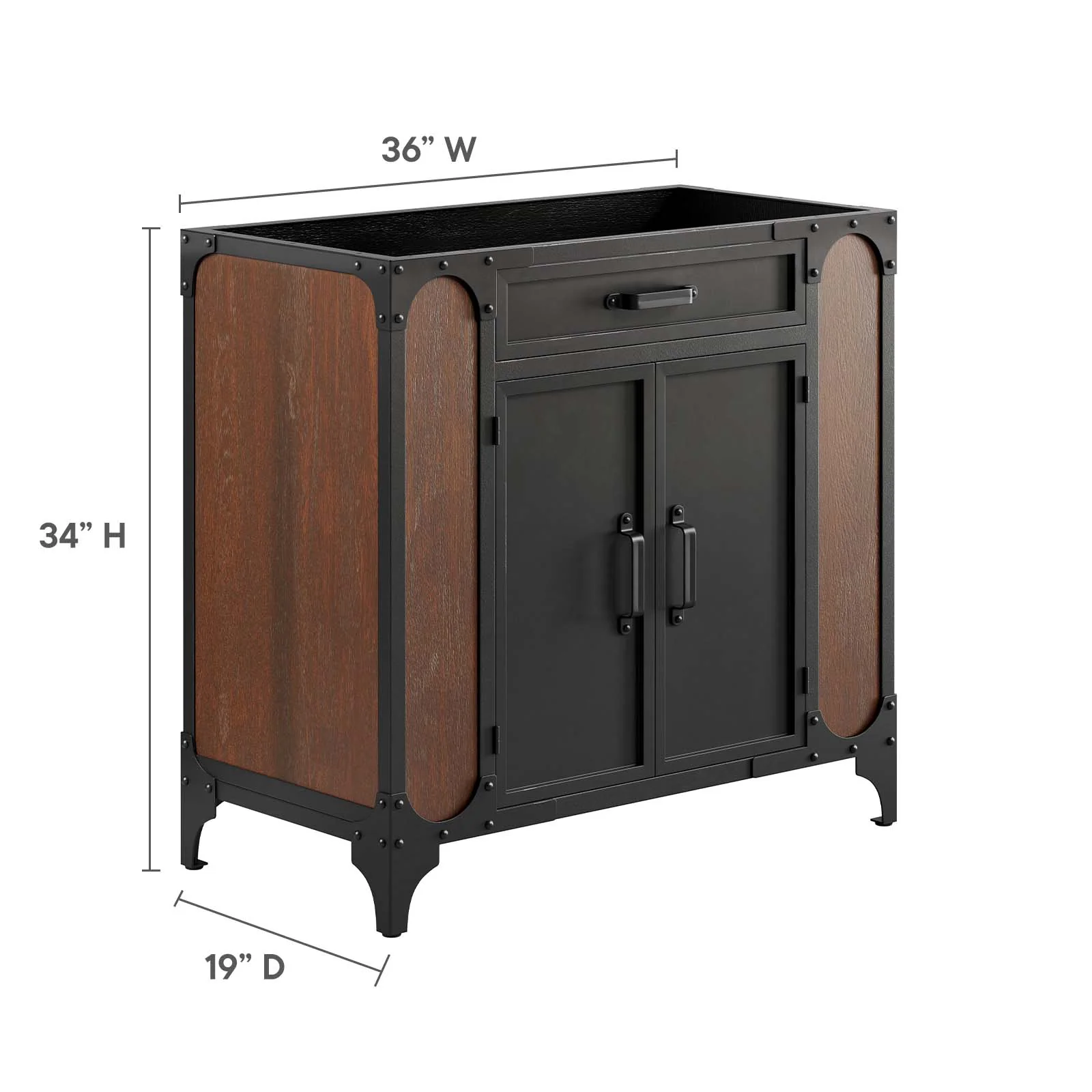 Steamforge 36" Bathroom Vanity Cabinet (Sink Basin Not Included) By Modway - EEI-6129 - Image 7