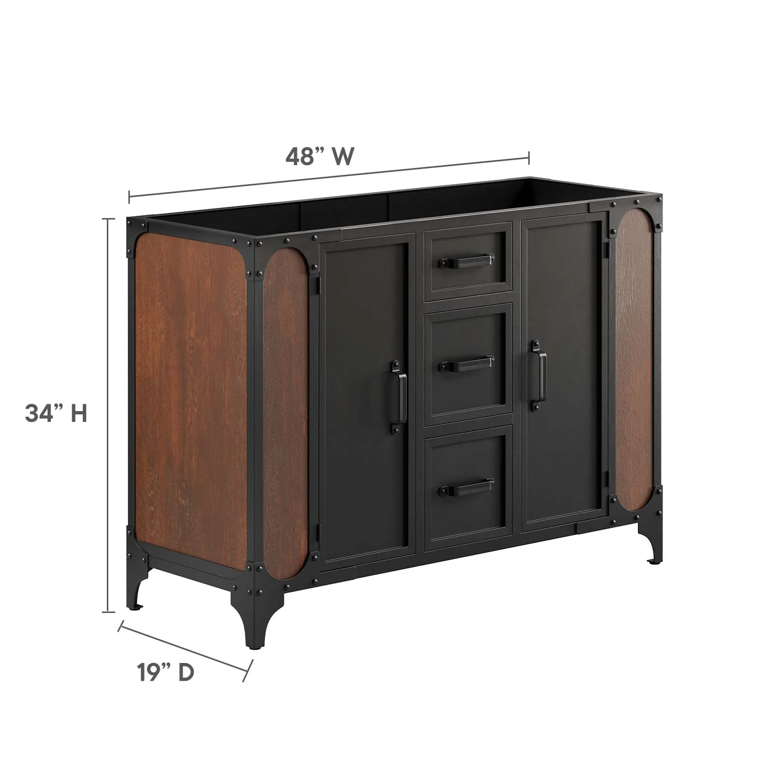 Steamforge 48" Bathroom Vanity Cabinet (Sink Basin Not Included) By Modway - EEI-6130 - Image 7