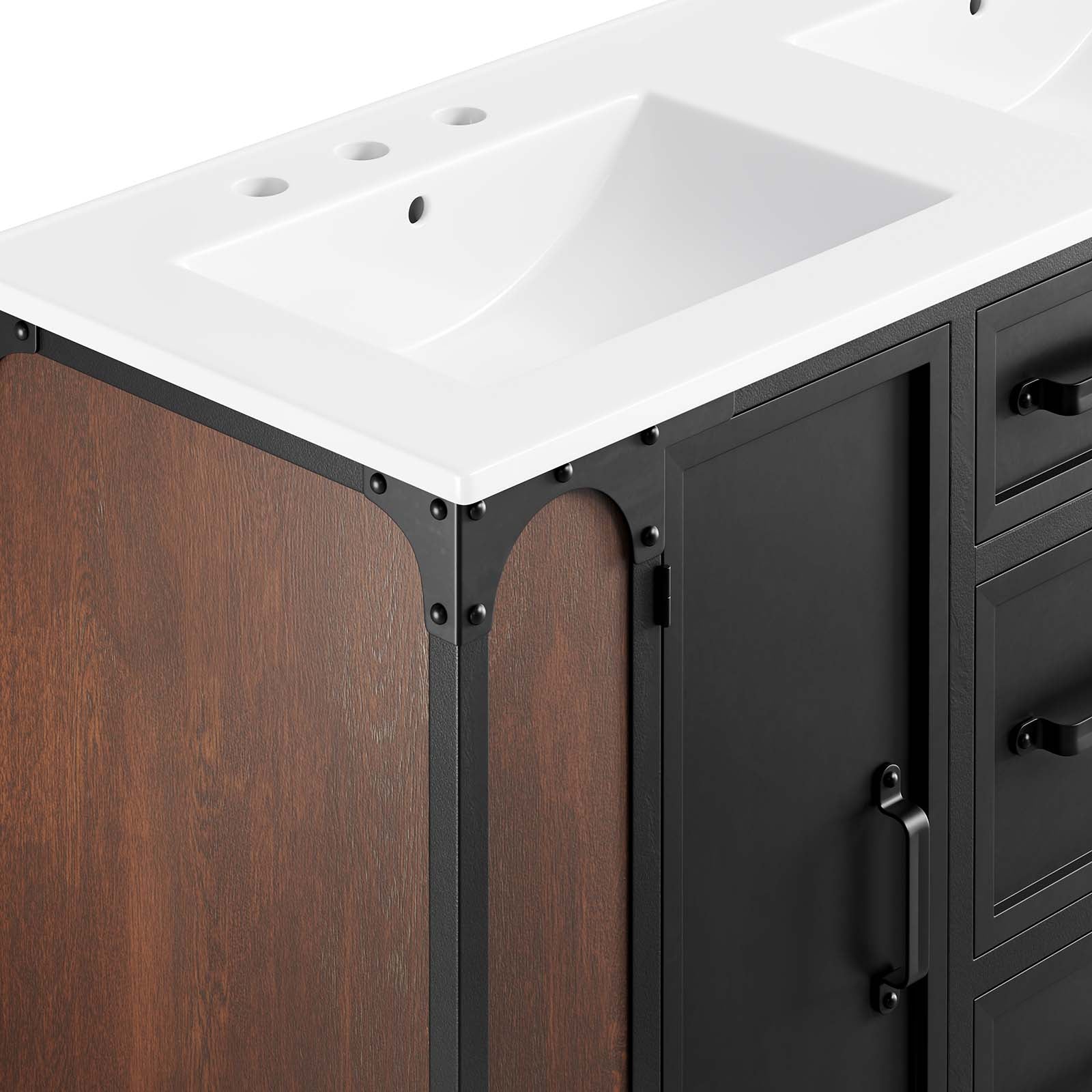 Steamforge 48" Double Sink Bathroom Vanity By Modway - EEI-6421 - Image 5