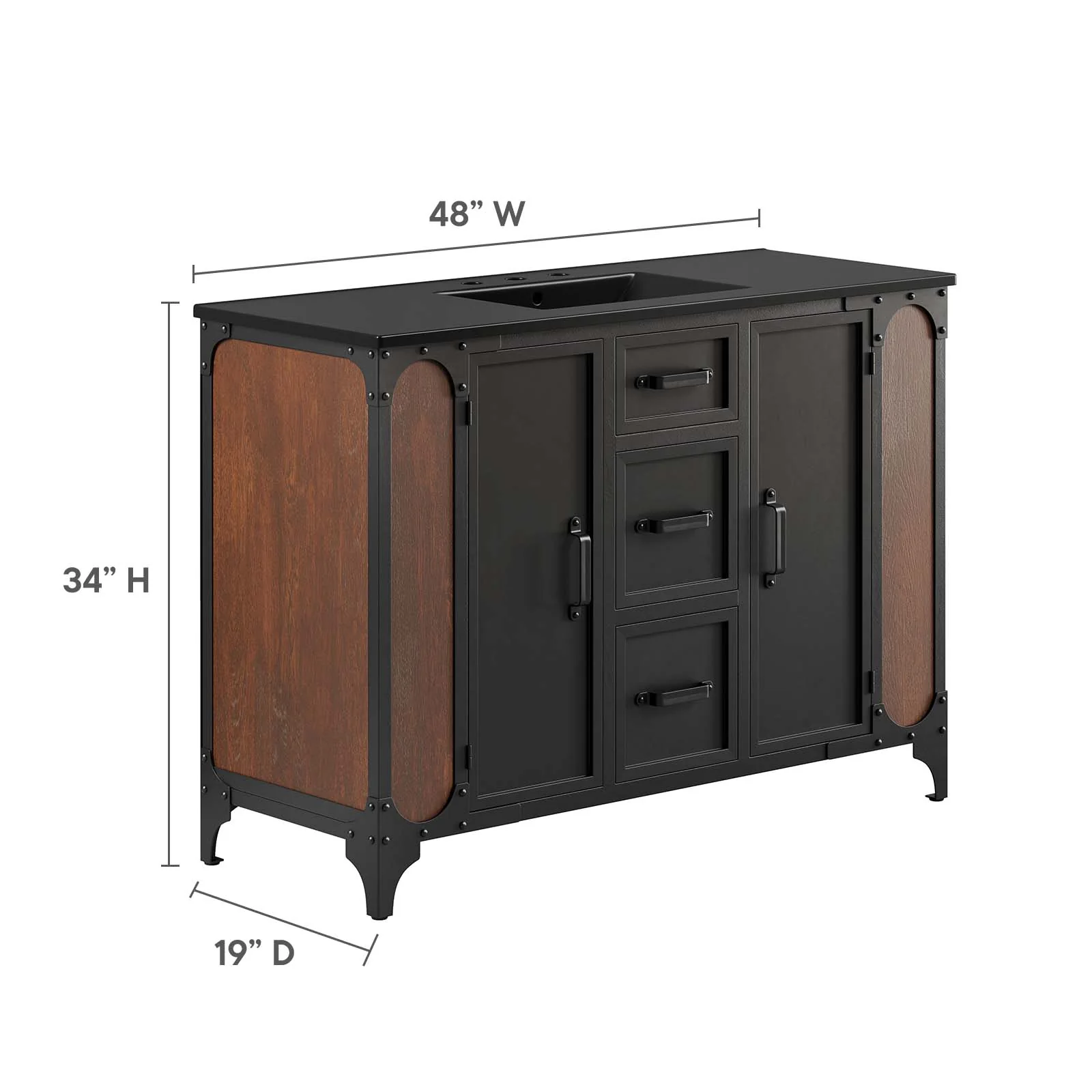 Steamforge 48" Single Sink Bathroom Vanity By Modway - EEI-6420 - Image 6
