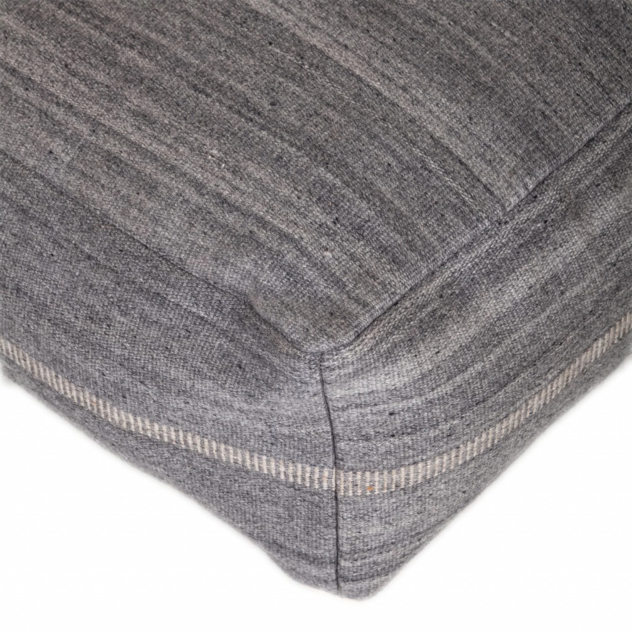 Steel Grey Stylish Pouf By Homeroots - Image 5